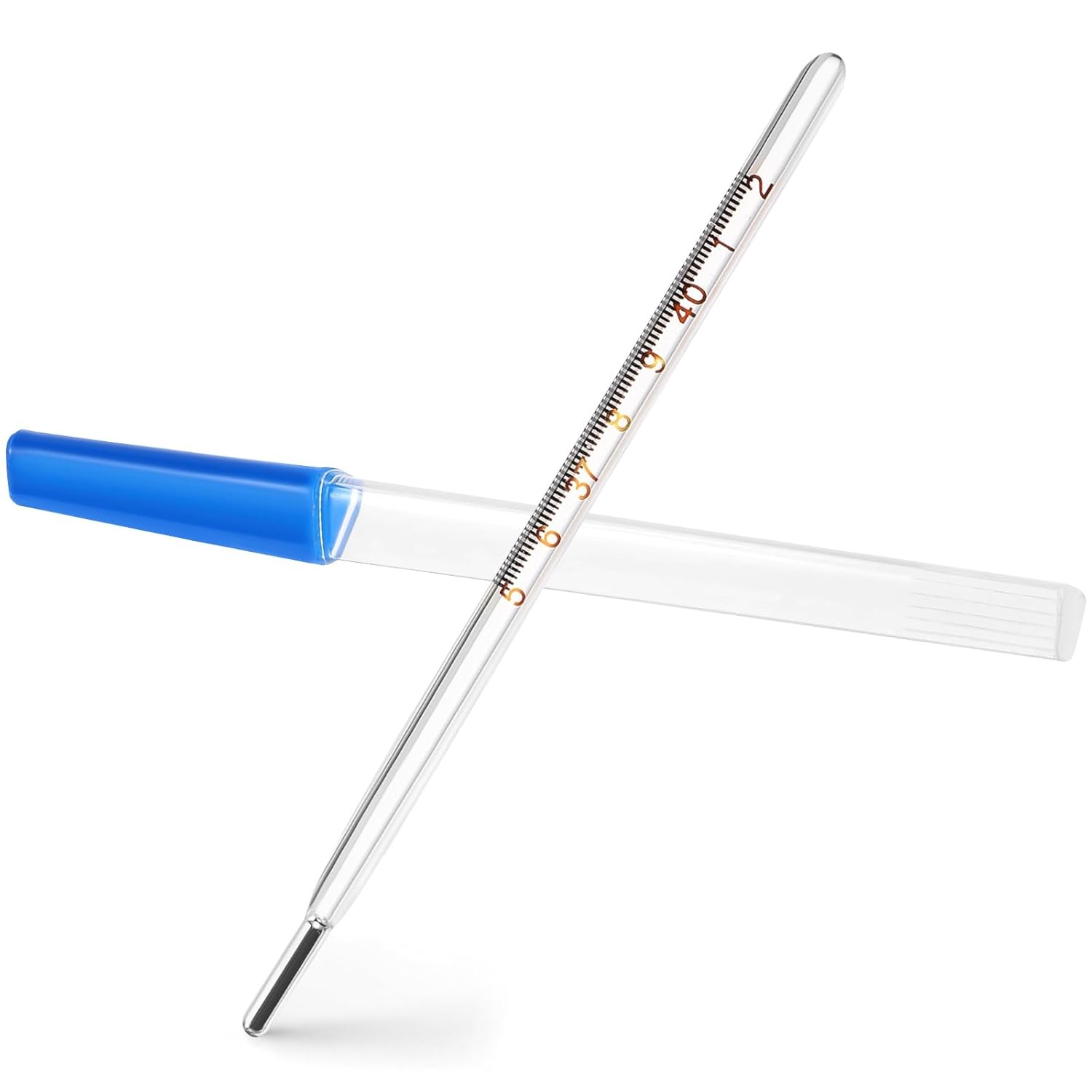 Glass Oral Temperature Measurement Classic Digital Blue