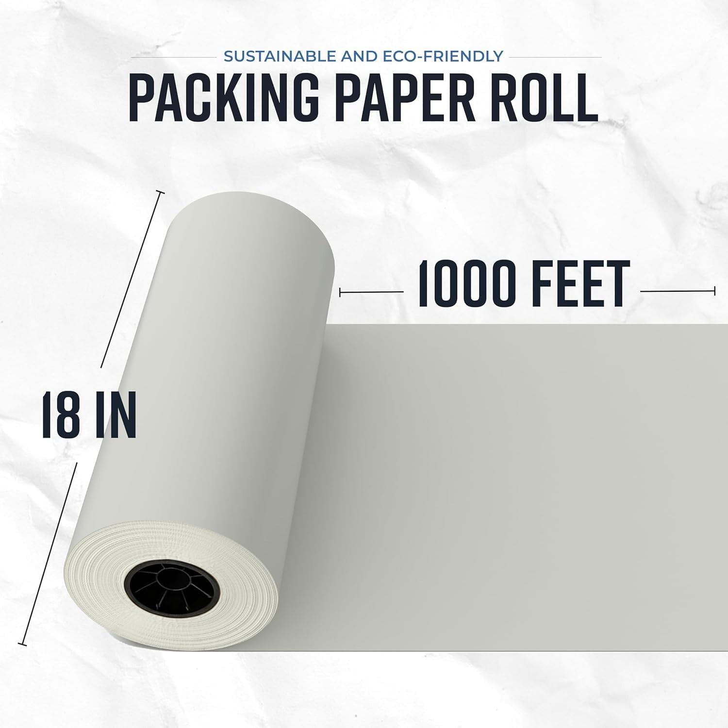Large Newsprint Packing Paper Roll – 1000’L x 18”W