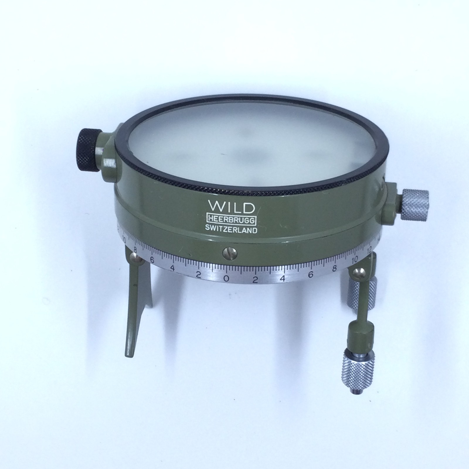 Rare Wild Heerbrugg Switzerland Circular Compass Green