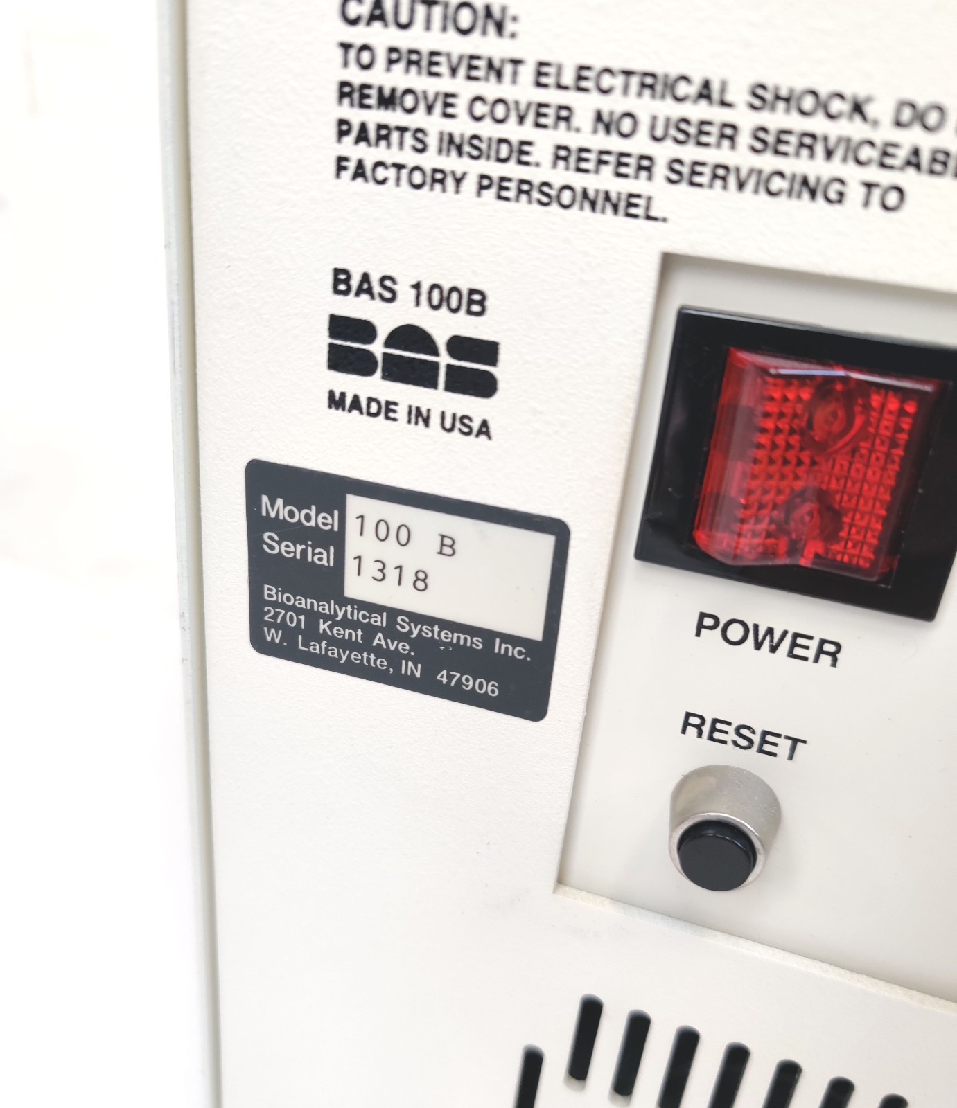 BAS 100B Electrochemical Analyzer Bioanalytical Systems for C-2 Cell Power Test