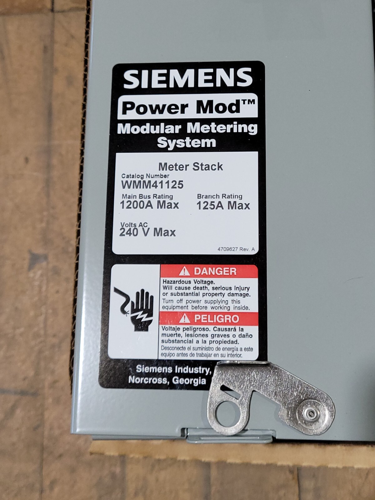 Siemens WMM41125 Power Mod Modular Metering System Meter Stack 125 A 240 VAC