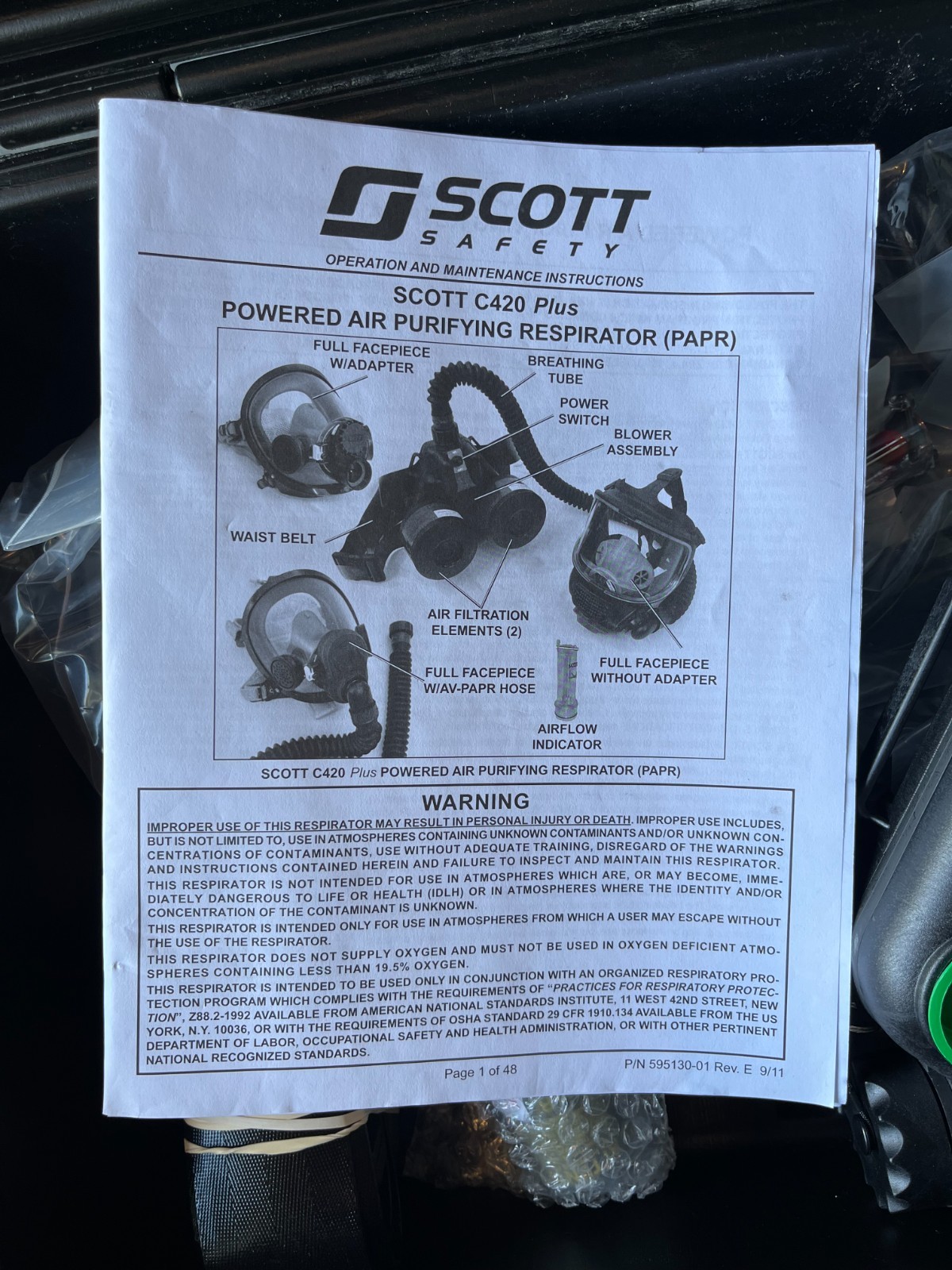 NEW Scott C420 Plus PAPR Kit with Case