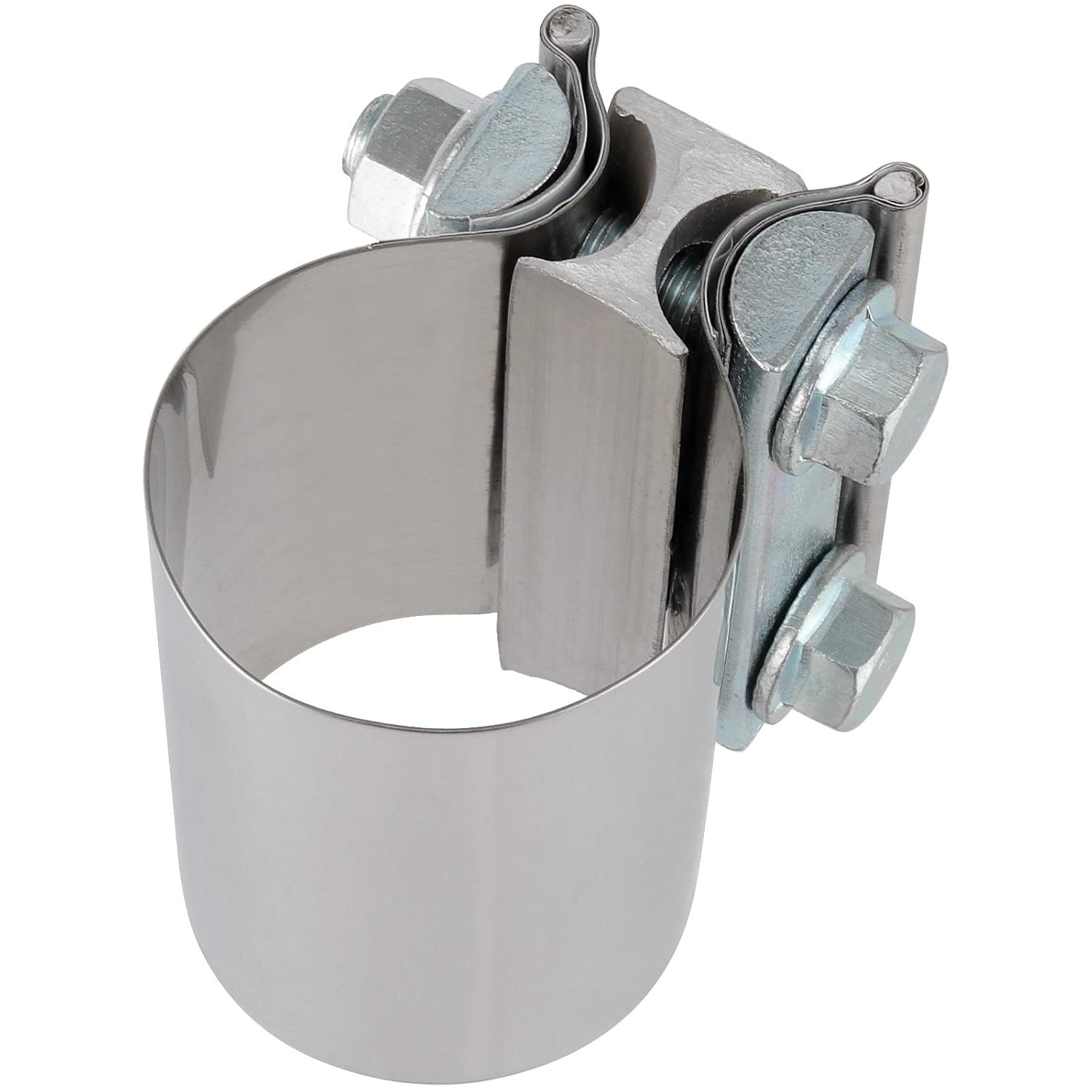 Stainless Steel Exhaust Clamp Band Sleeve 2.5 In Butt Joint Clamp 4 Pack
