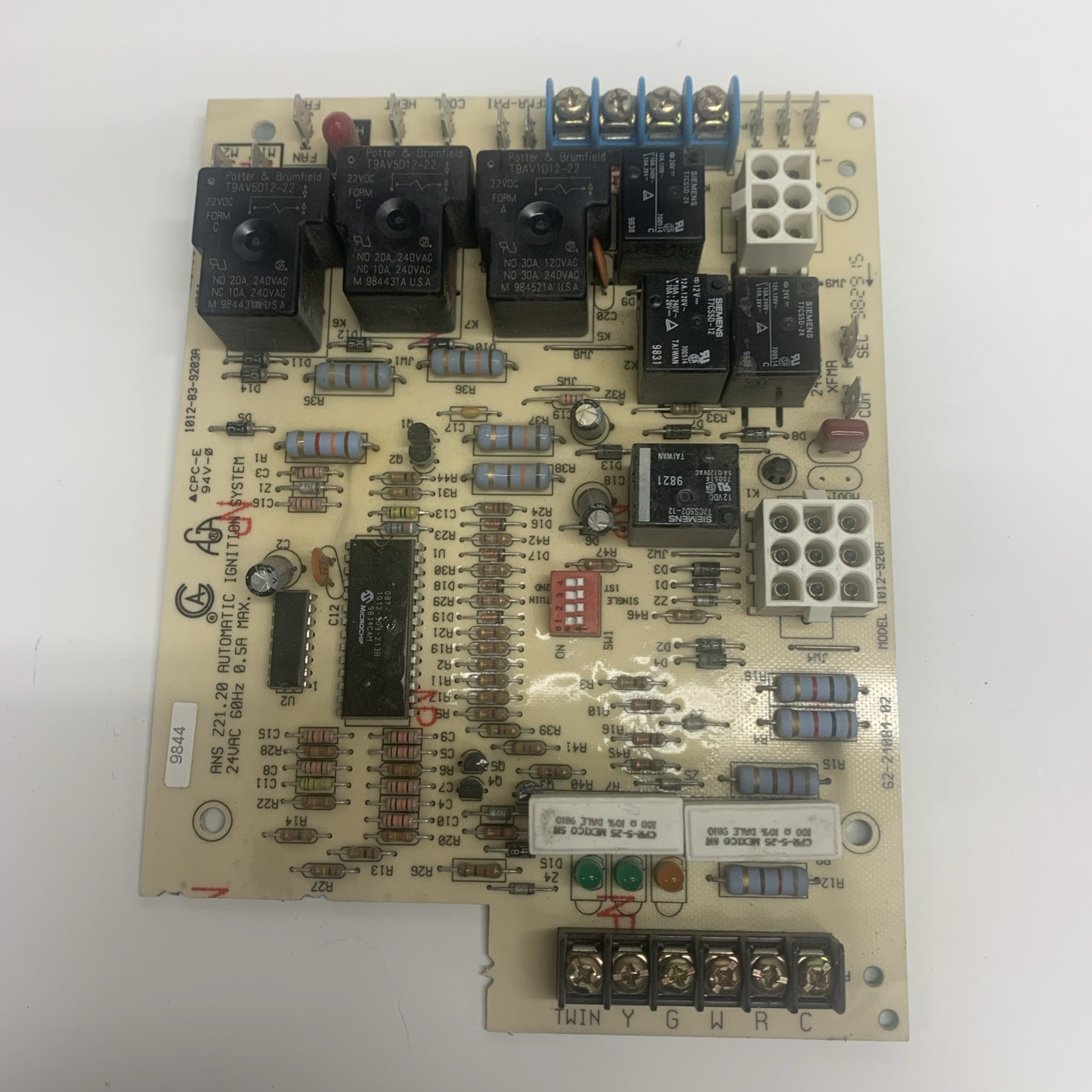 Rheem/Ruud 62-24084-02 Furnace Control Board 1012-920A