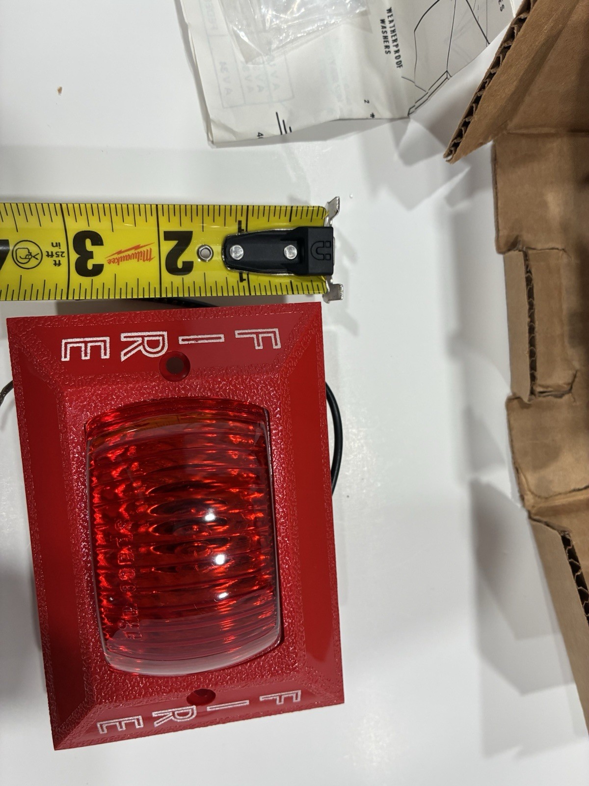 Space Age Electronics V33 Red Fire Strobe Beacon Light 24VDC NOS