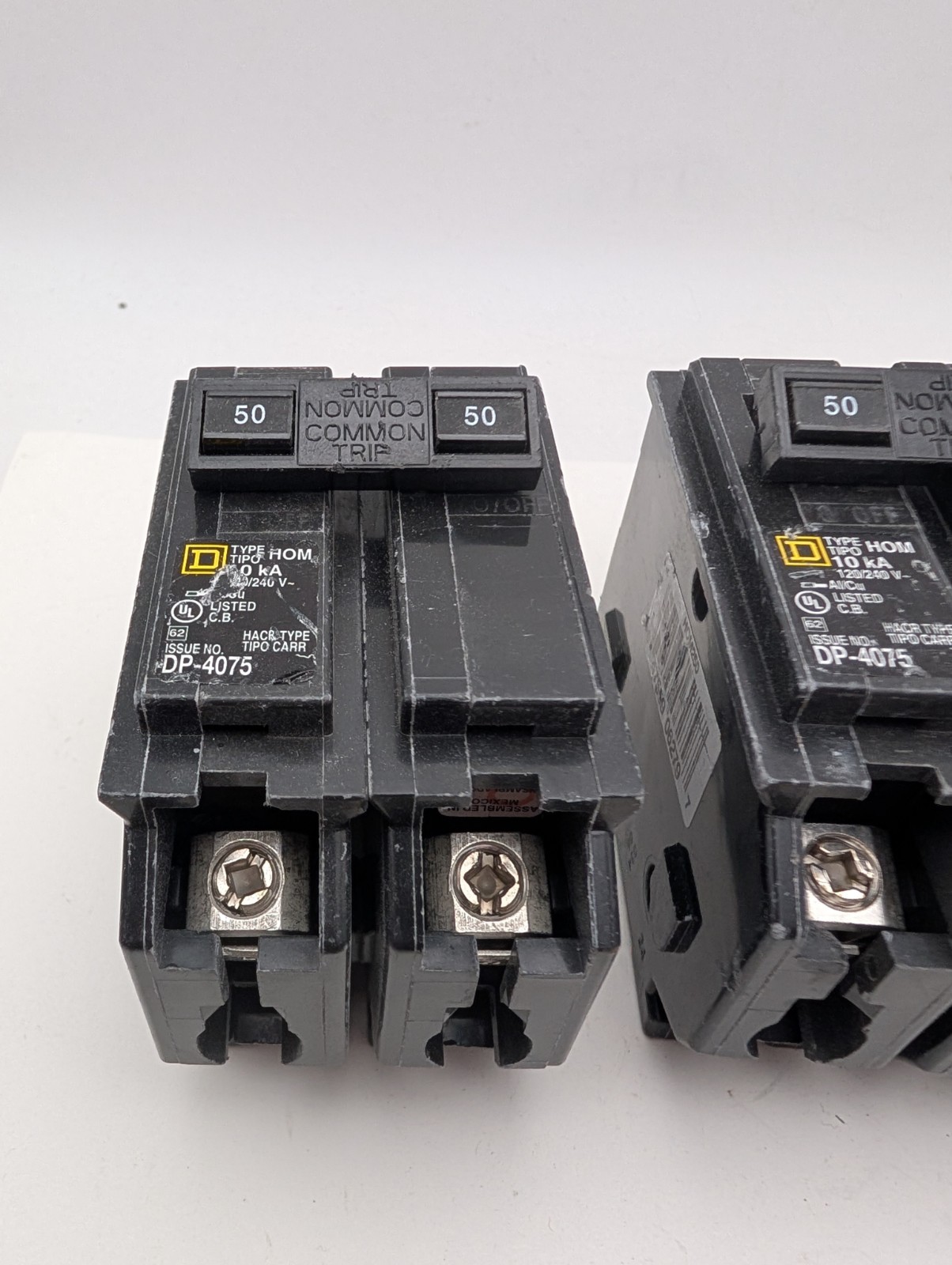 3x Square D HOM250 50 Amp 2-Pole 120/240V Type HOM Circuit Breaker *Storage Wear