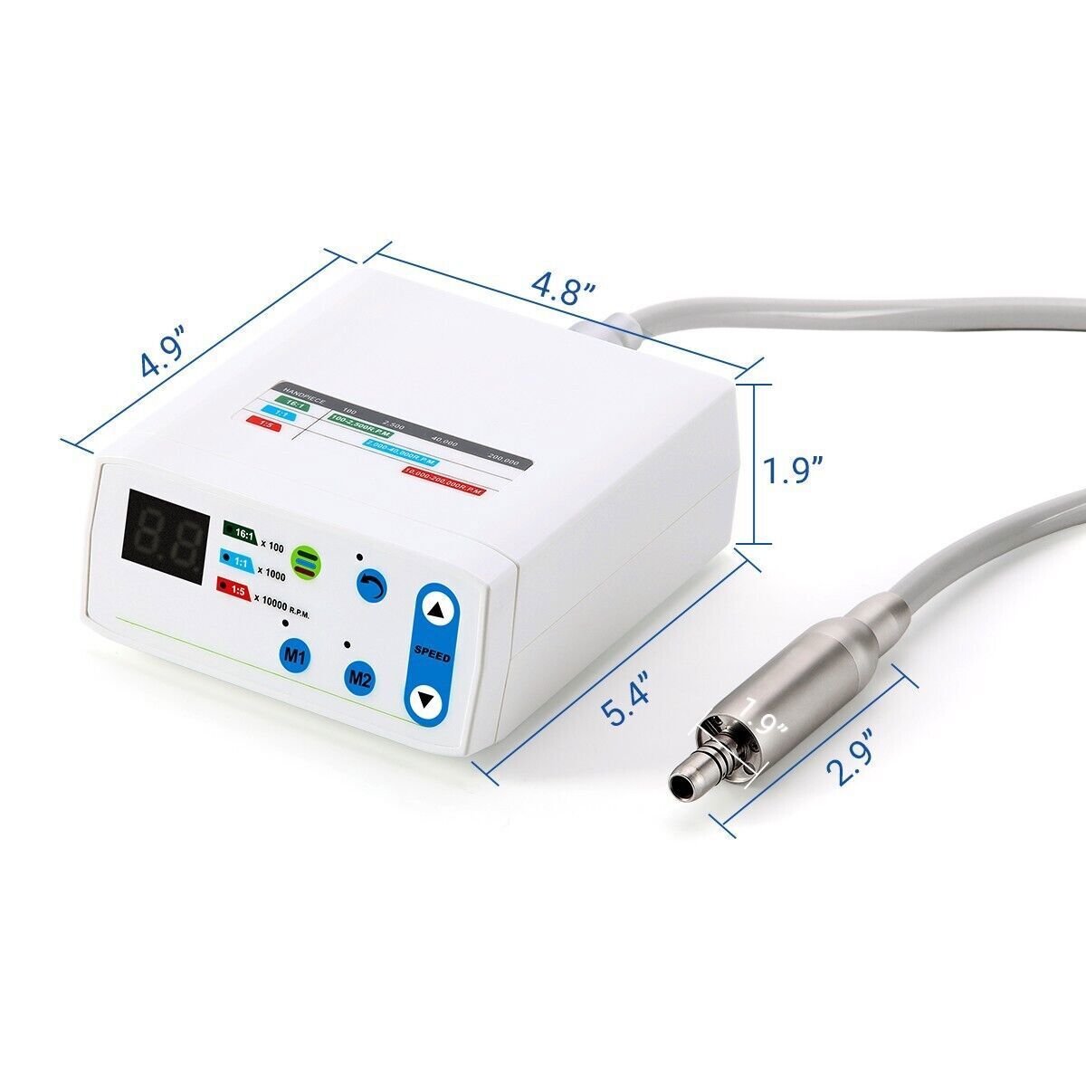Dental LED Brushless Micromotor E-Type 1:1/1:5/16:1 2000-40000rpm Lab