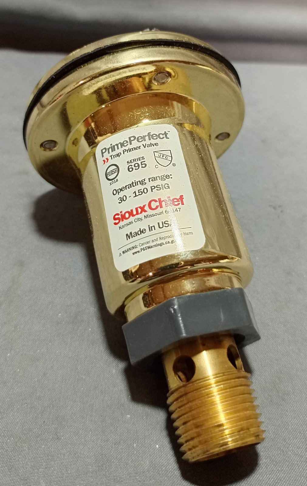 Sioux Chief Prime Perfect Trap Primer Valve 695-01