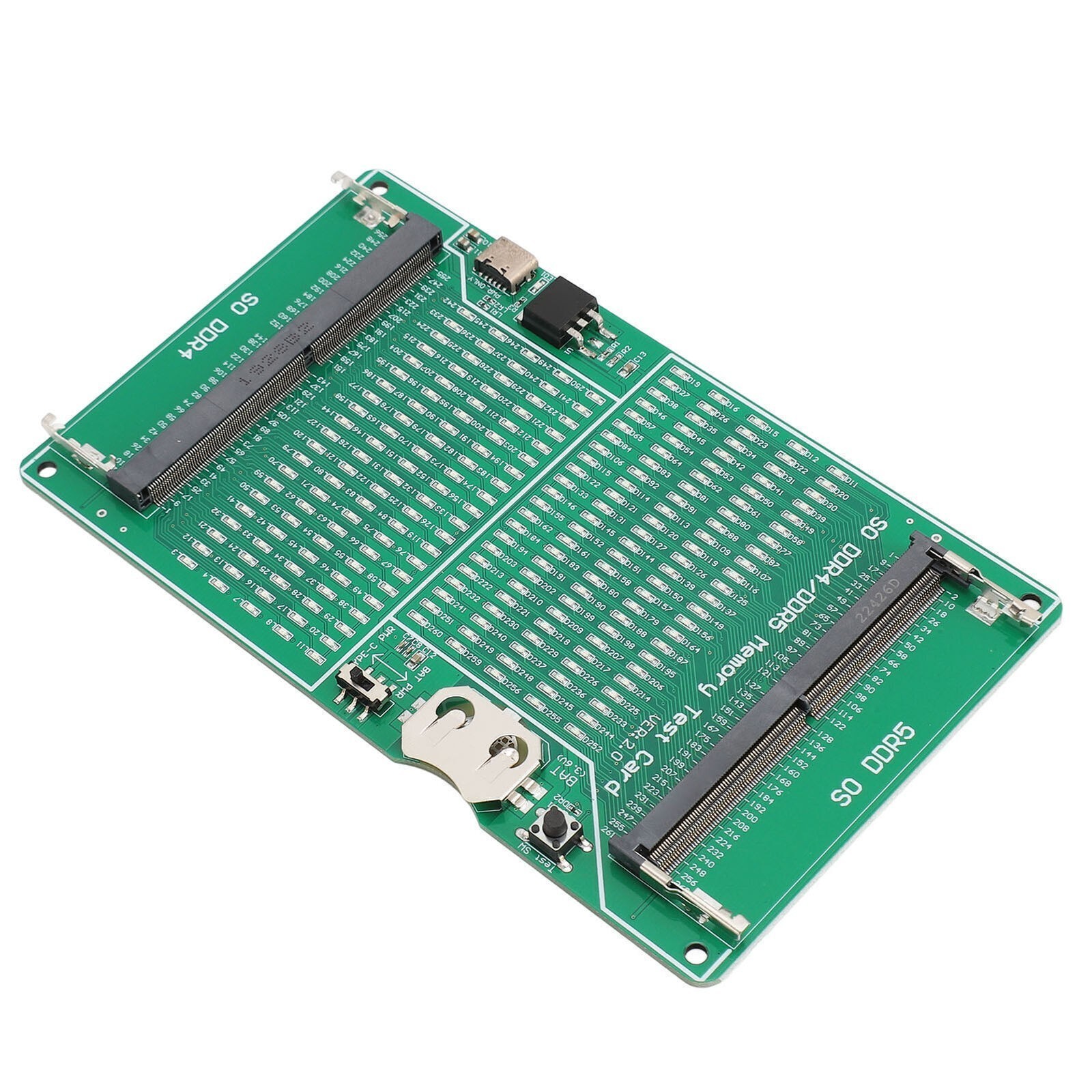 DDR4 DDR5 Memory Tester 2 in 1 Multifunctional Memory Slot Test Card with LED