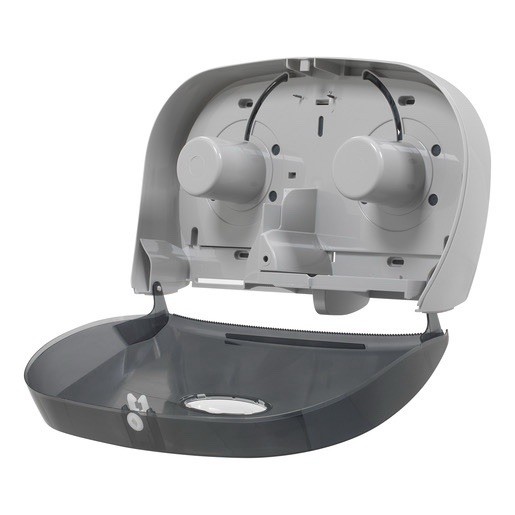 Georgia Pacific 2-Roll 9″ Jumbo Bath Tissue Toilet Paper Dispenser 59209 Gray