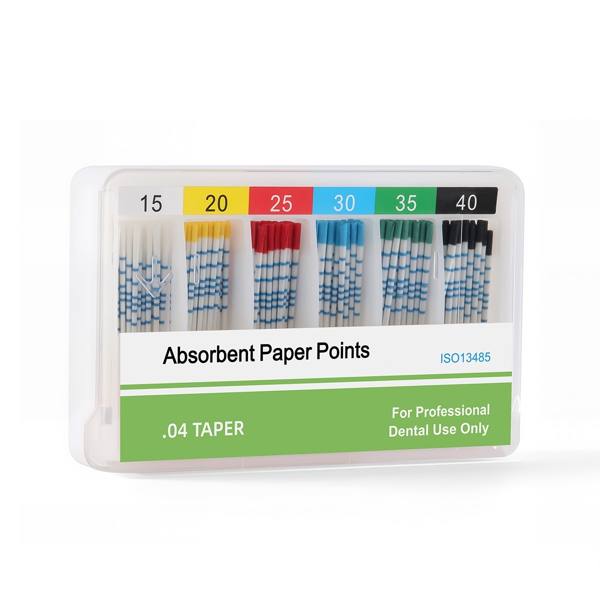 100pcs Dental Endodontic Absorbent Paper Points with Scale Taper 0.04 15#-40#