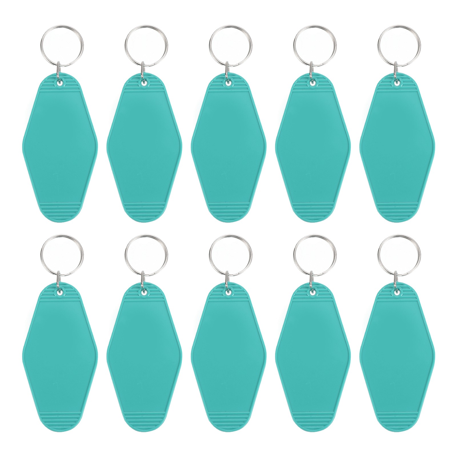 10 Pack Vintage Motel Keychain Blank Hotel Keychains Key Tag Lake Green