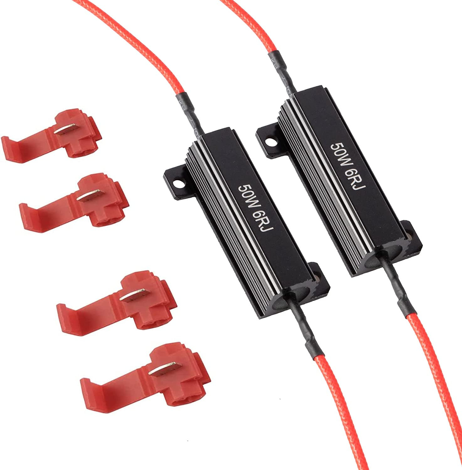 50W 6Ohm Load Resistors for Fix LED Bulb Fast Hyper Flash Turn Signal Blink Erro