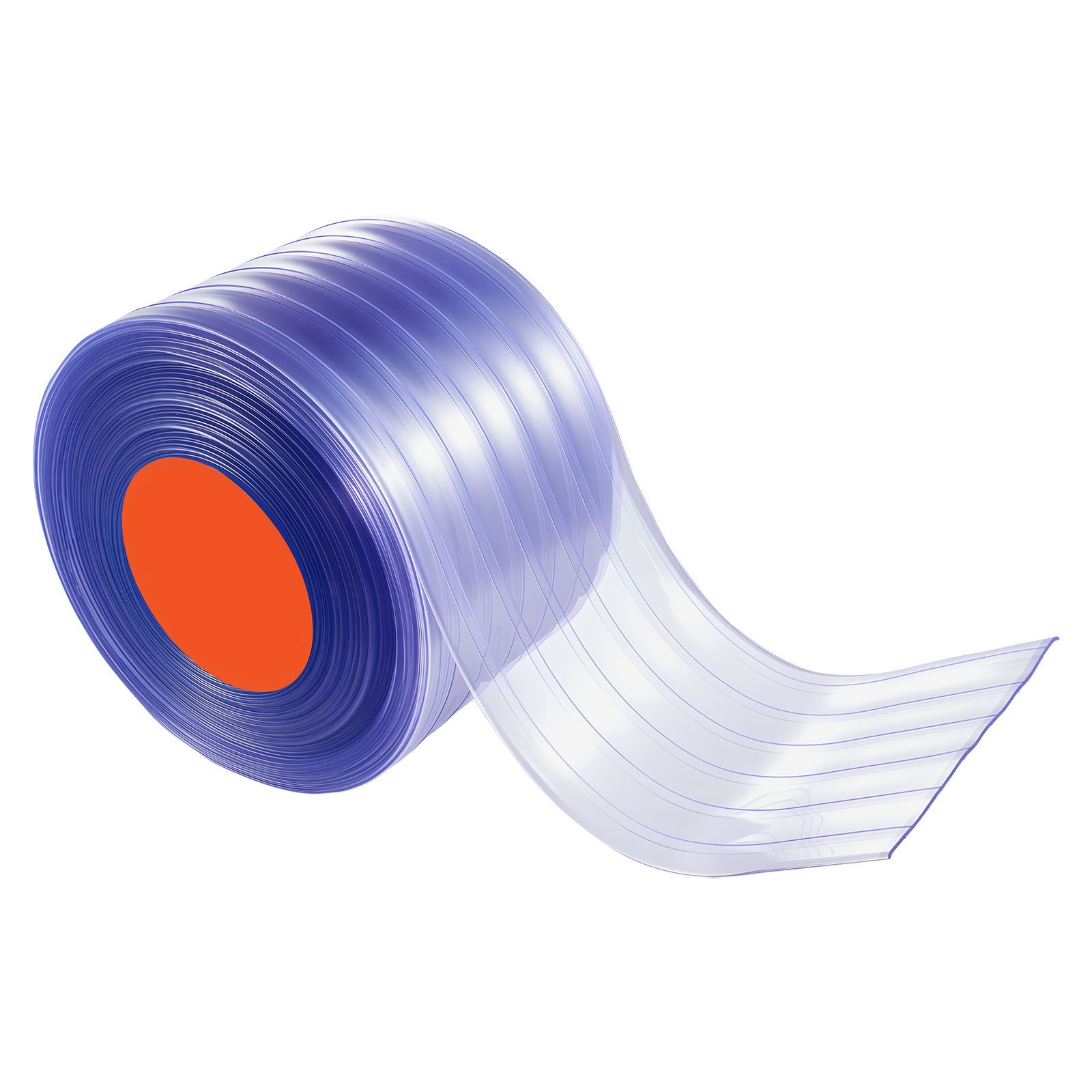 Uimoso PVC Ribbed Strip Curtain Roll, 101 ft x 12 in, Durable Plastic Door Cover