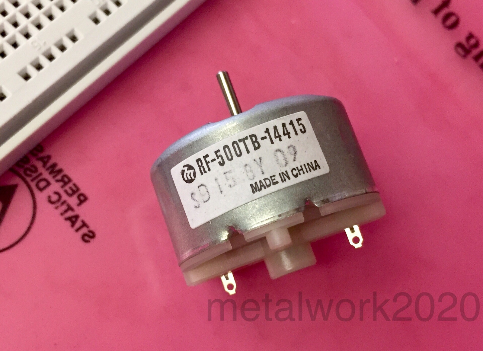 5pcs Mabuchi RF-500TB DC Motor, 5VDC (1.5V-9V), 2500-3100rpm, 120mA (540mA max)