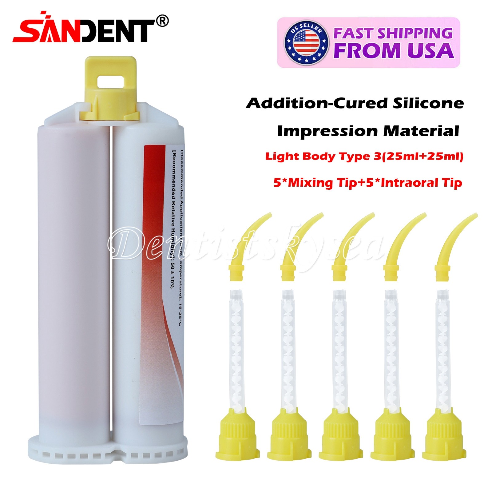 2 x Light Body Regular Set Dental Vinyl Polysiloxane Impression Material VPS PVS