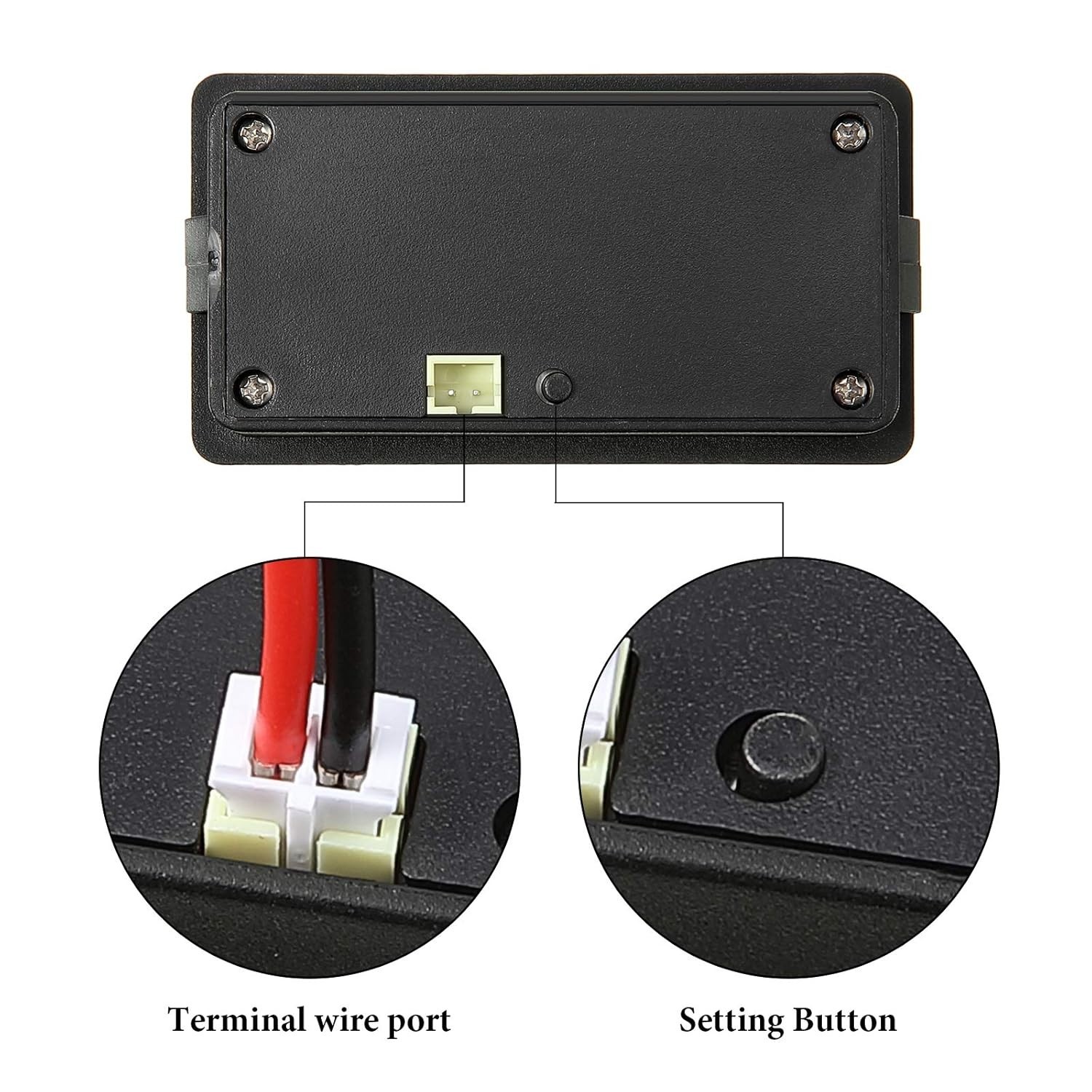 Versatile Digital Battery Meter 12V-84V with Backlit LCD & Low Battery Alarm