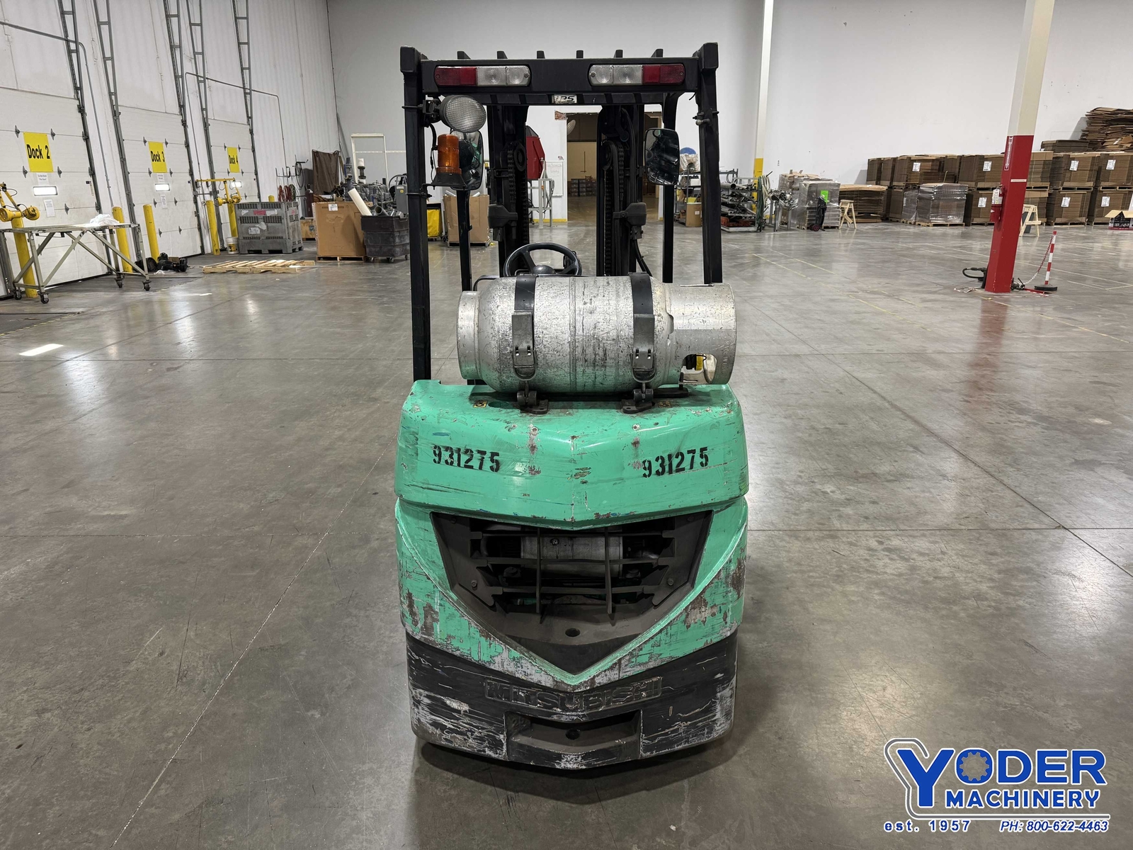 5000 LB MITSUBISHI MODEL #FGC25N LP GAS FORKLIFT: STOCK #78306