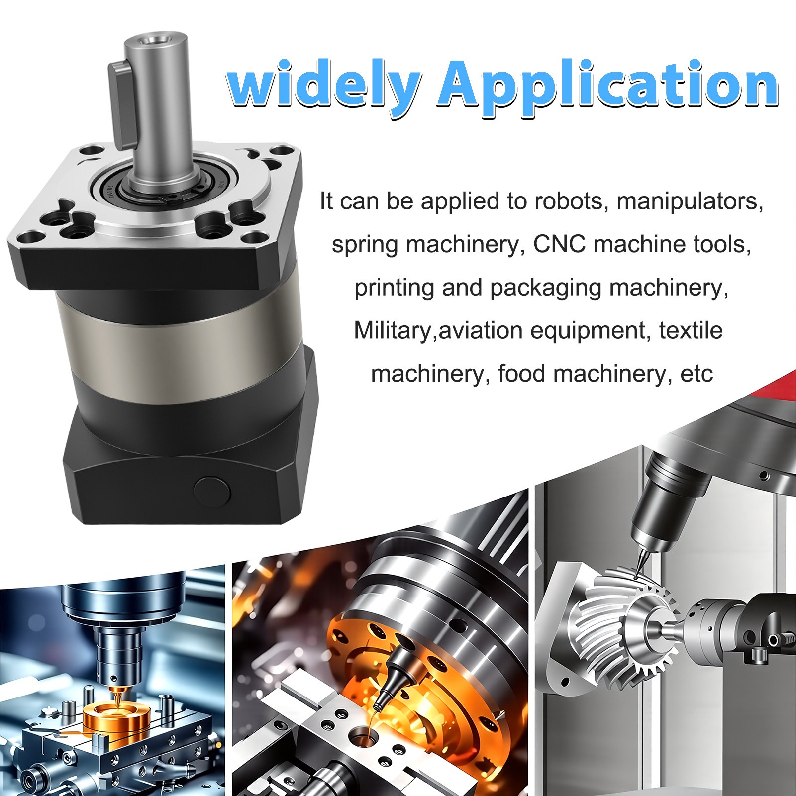 Planetary Gearbox Reducer Gearhead Nema23 High Torque 8mm Input Ratio 5~100:1