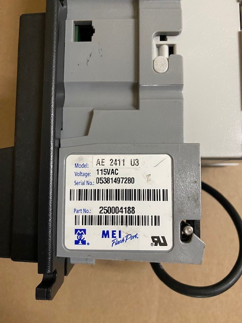 MEI Mars AE 2411 Bill Acceptor 115v – $1 & $5 – Refurbished w/ 90 Day Warranty