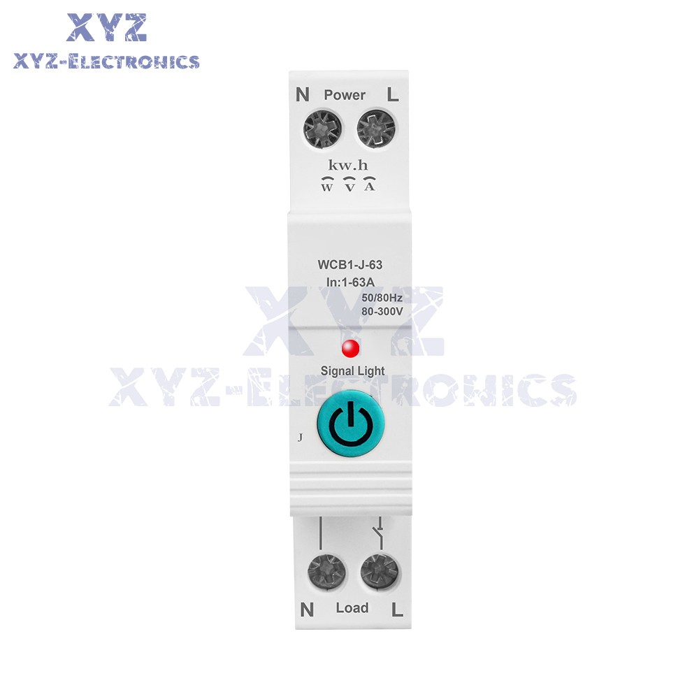 TUYA WIFI Smart Circuit Breaker 63A 220V Switch Metering Overcurrent Protection