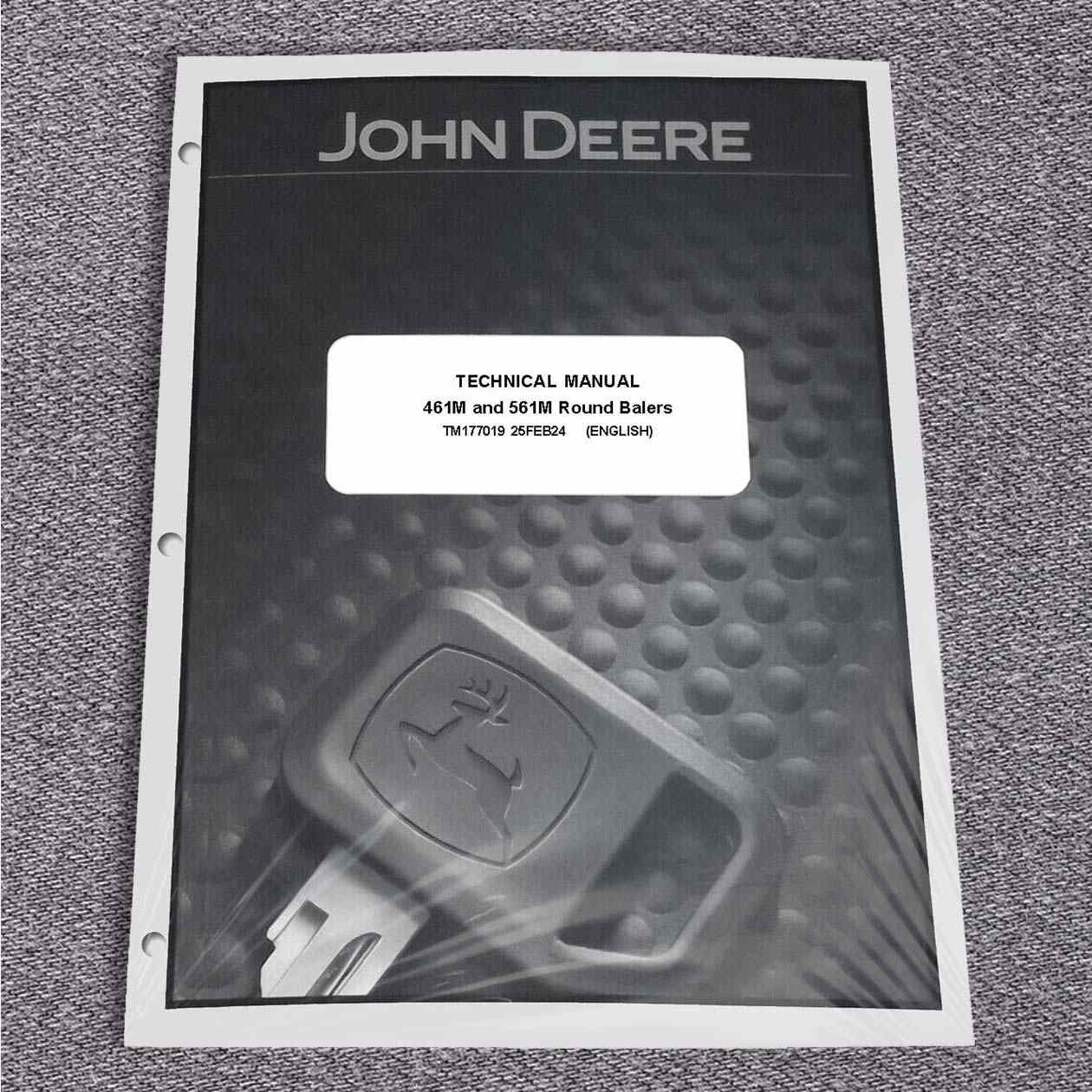 John Deere 461M, 561M Round Baler Service Repair Manual – TM177019