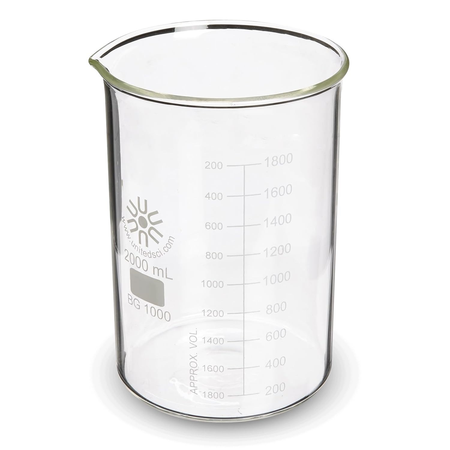 United Scientific Borosilicate Glass Beaker 1000ml Autoclavable
