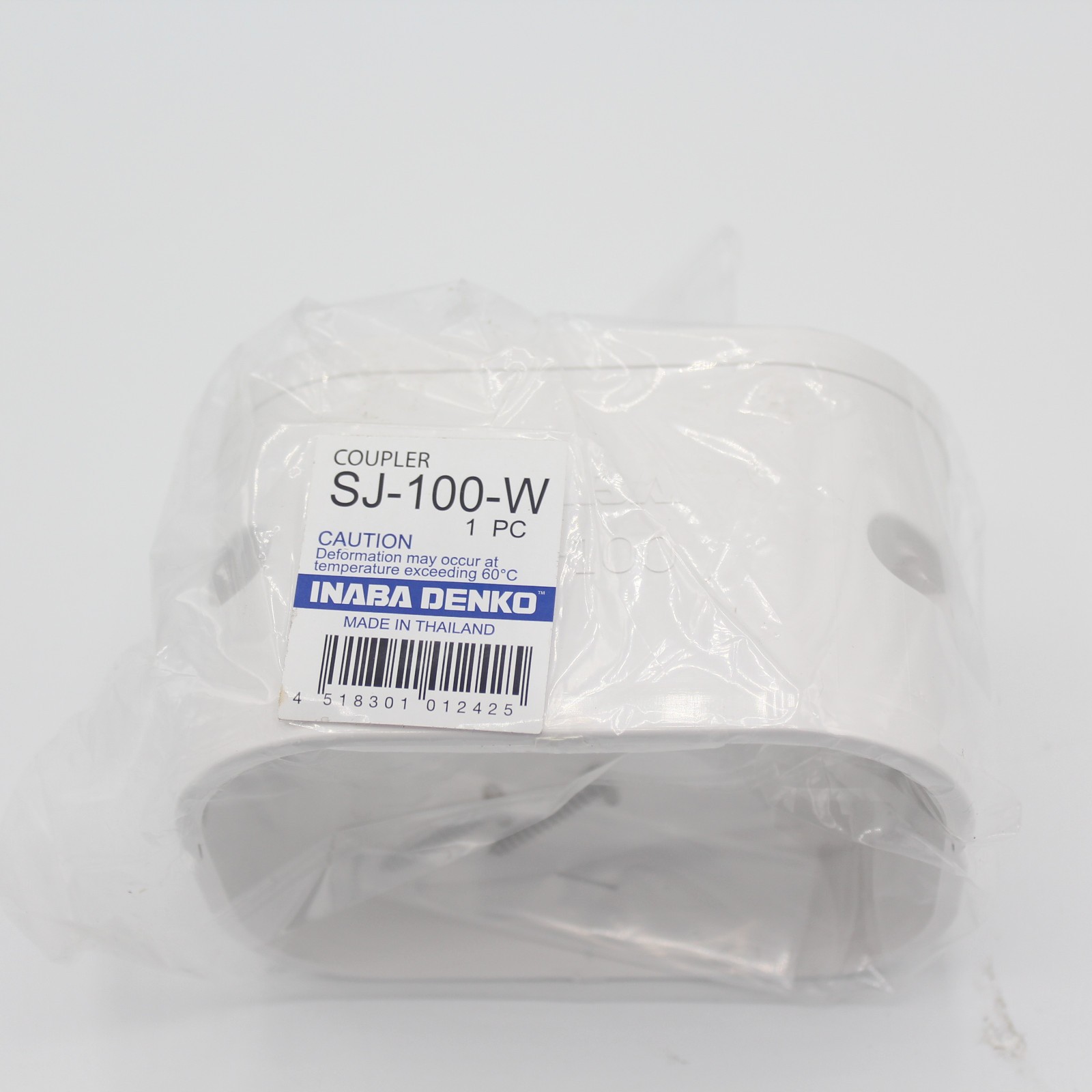 Slimduct Inaba Denko SJ-100-W 100mm 3-3/4″ Coupler White 4″ Line set