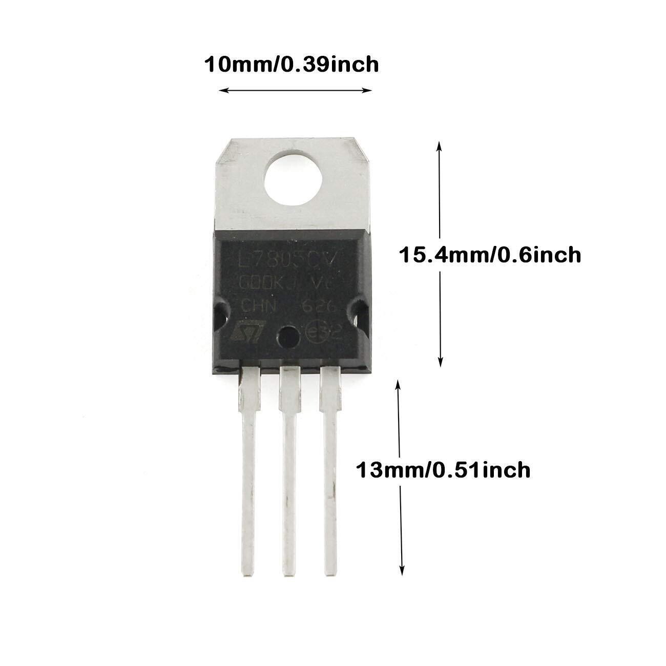 LM7805 L7805 7805 IC Voltage Regulator 5V 1.5A TO-220 USA SOLD/SHIP 5-10-20 pcs