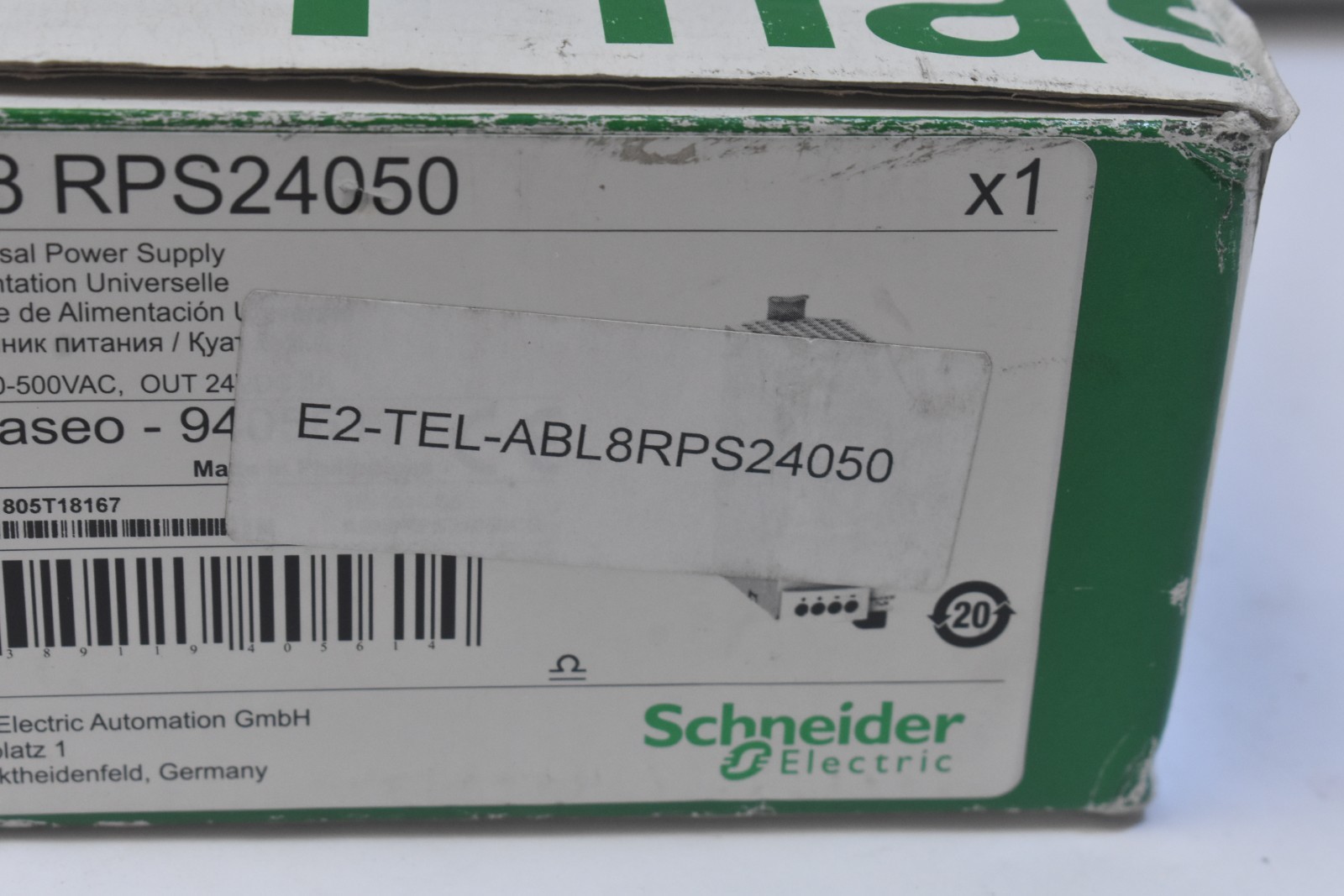 Schneider Electric ABL8 RPS24050 Universal Power Supply Phaseo 9405 Set