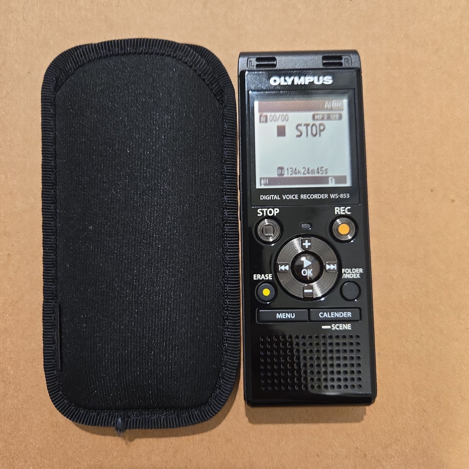 Olympus Digital Voice Recorder WS-853 W Case Alkaline Batteries Tested