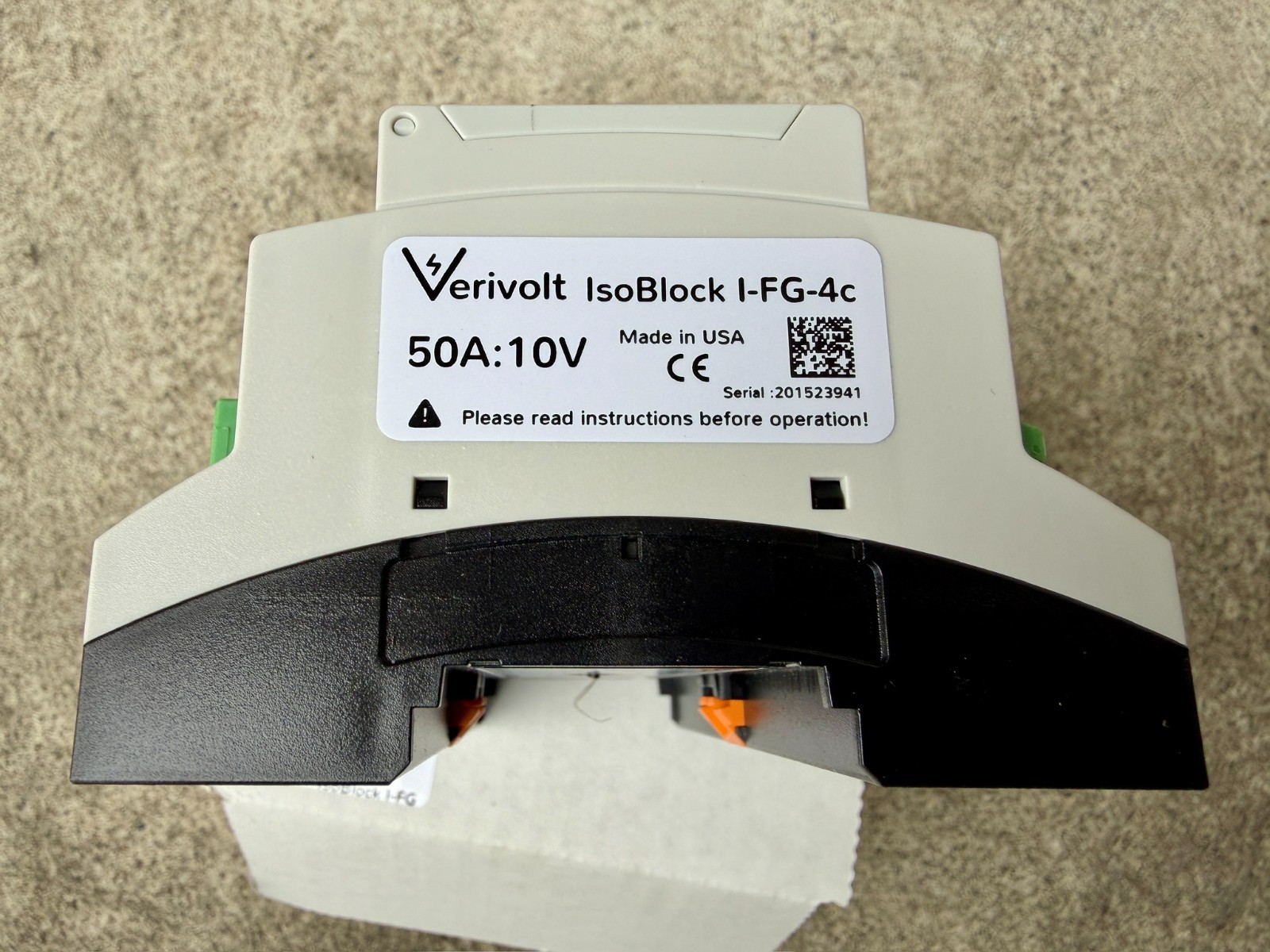VeriVolt ISOBLOCK I-FG-4C IFG4C Monitor Current/Voltage Transducer 15A 10V -NEW-