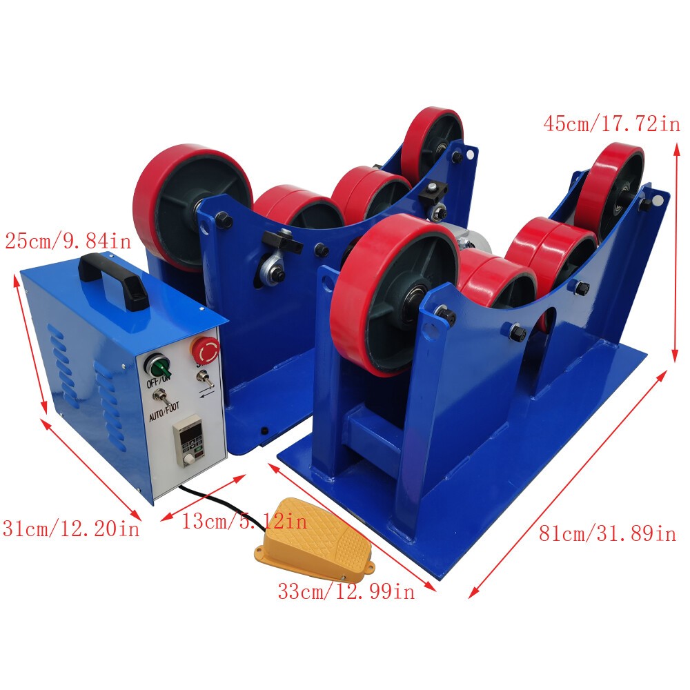 3T/6600LB Welding Turning Rolls Positioner Welding Rotator Tank Linkage Roller