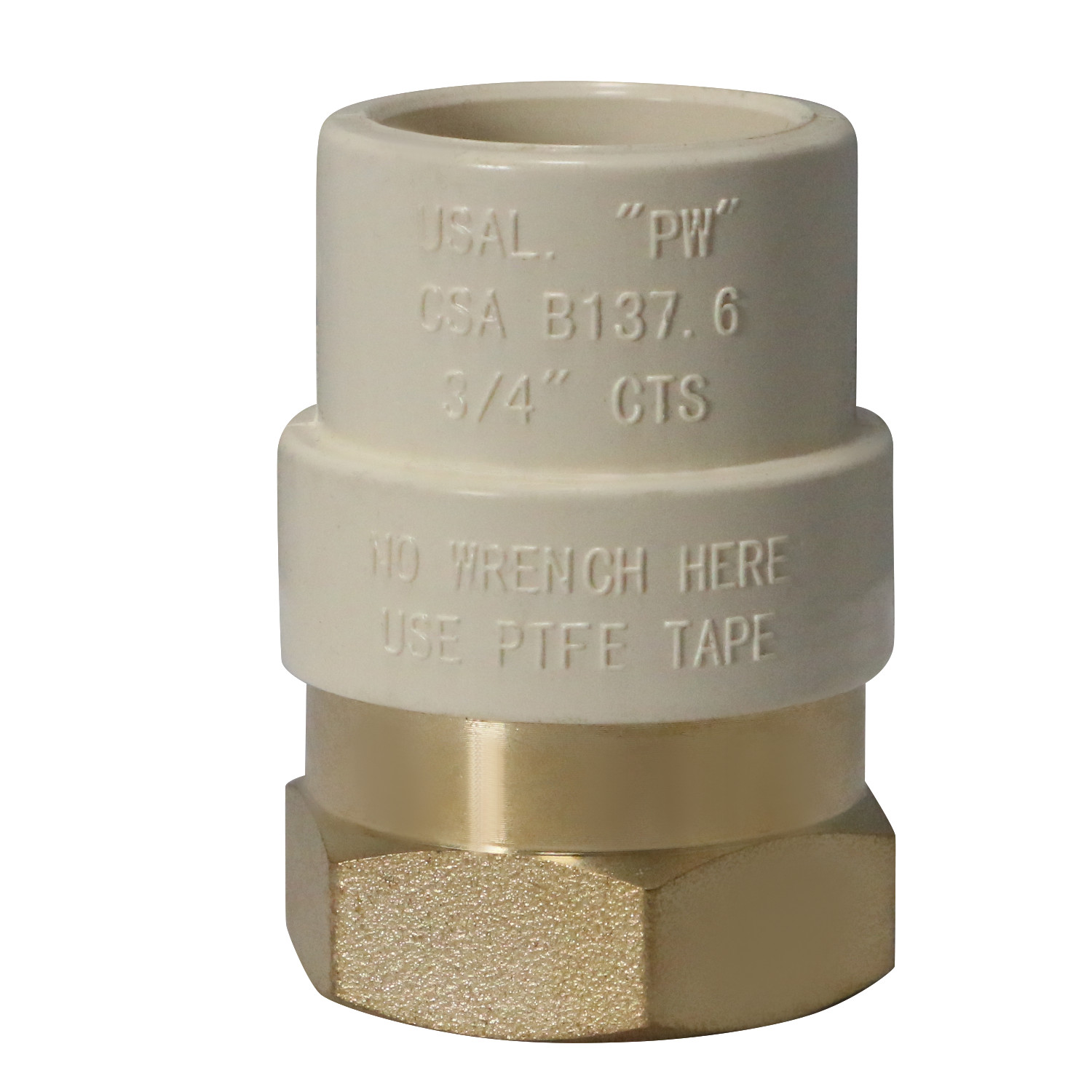 25 Pcs. 3/4″ Female NPT x 3/4″ CPVC Adapter, Lead Free, 3/4″ CPVC Female Adapter