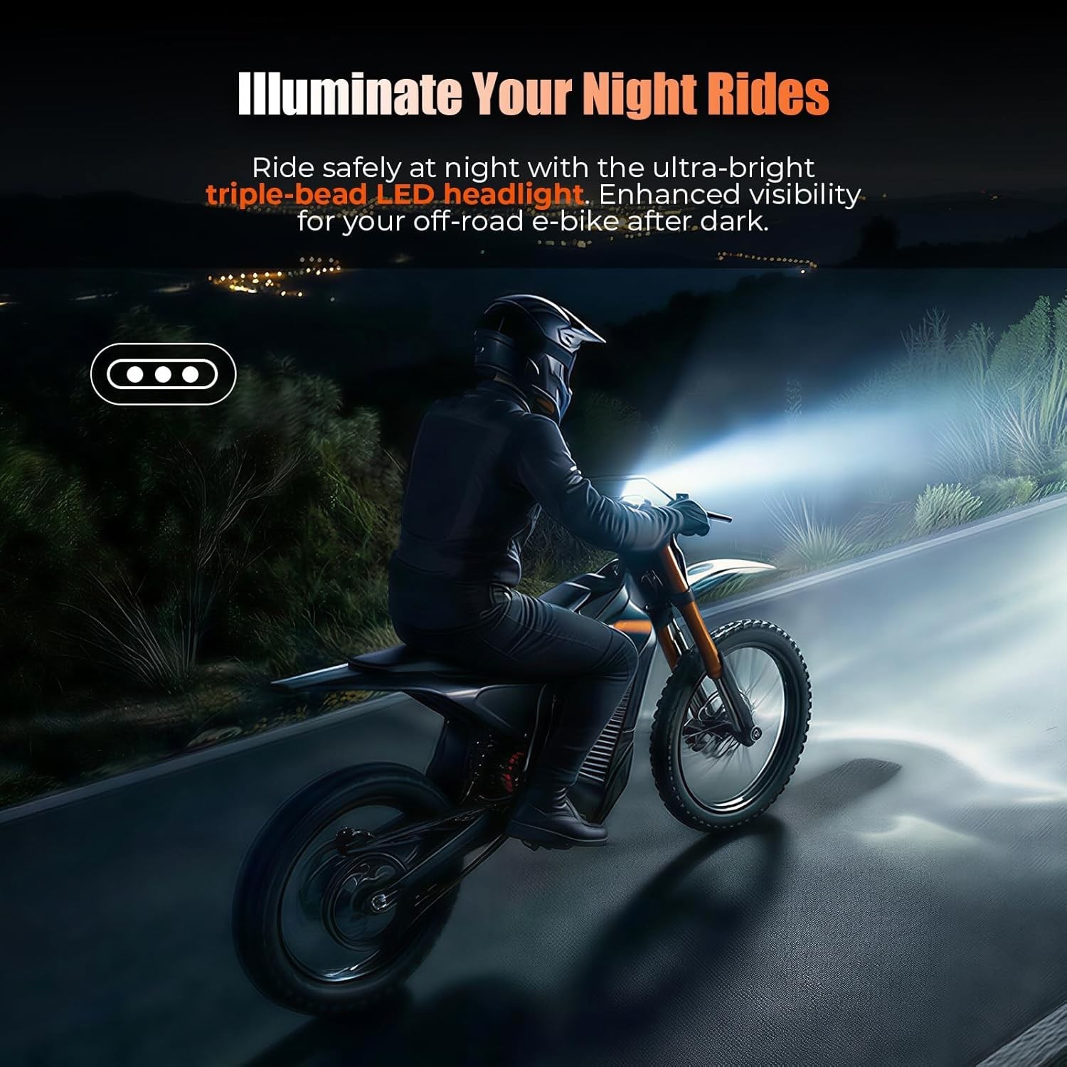 Adult Electric Dirt Bike Peak 6000W 60V/30AH 50MPH Off-Road Motorcycle E-Bike