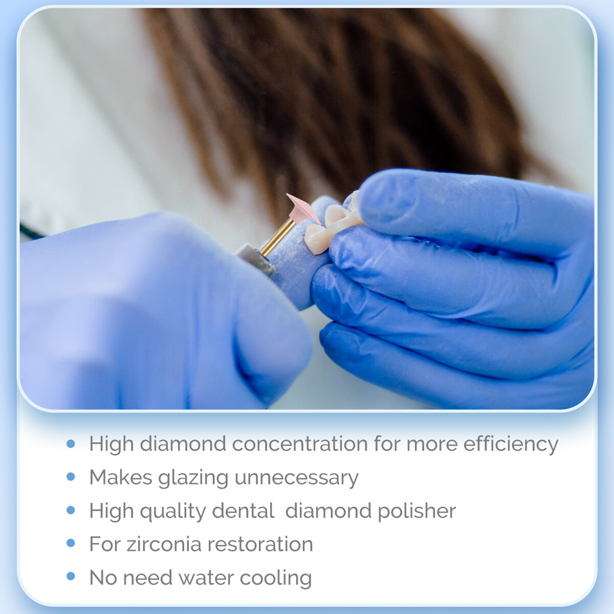 Dental HP RA Ceramic /Rubber Diamond Bur Zirconia Grinding and Polishing Kit