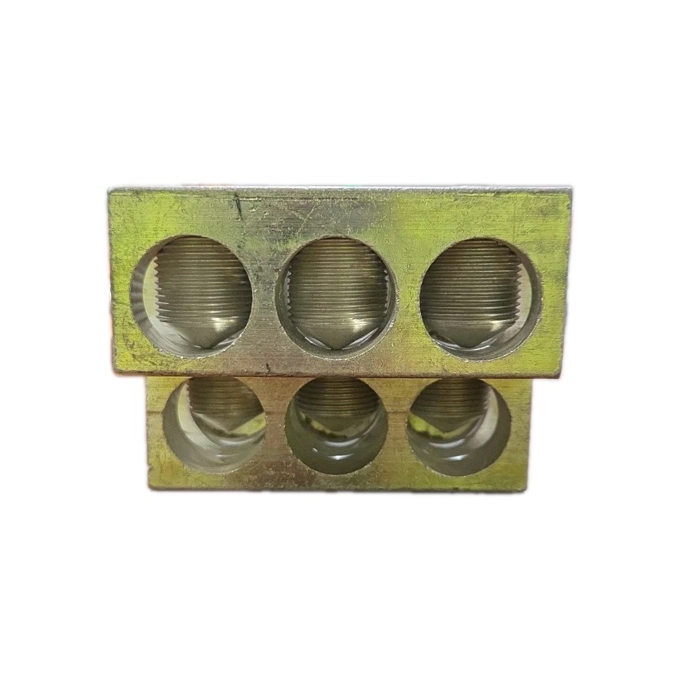 🚨ILSCO D3941 750 KCMIL-2 AWG 2000A 3-Pole Aluminum Mechanical Lug Block🚨