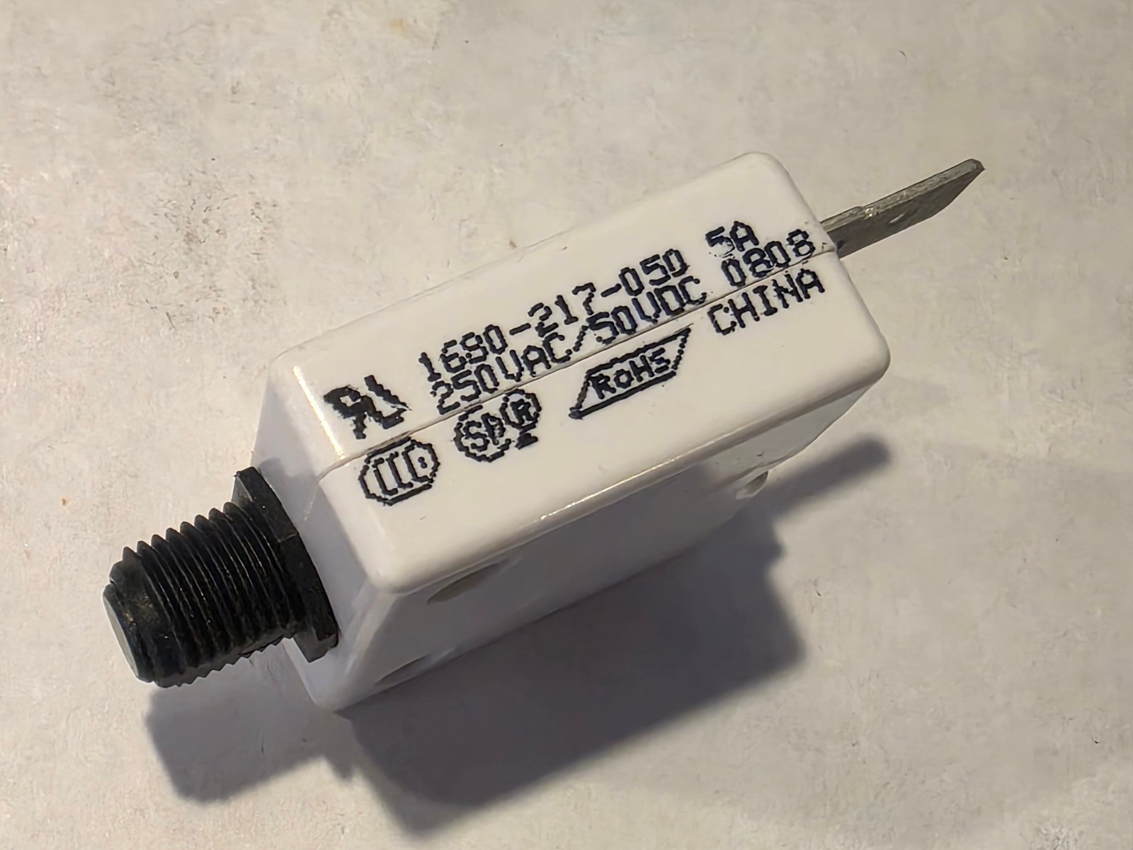 (2 pcs) Mech. Products Inc. 1680-217-050 Breaker, 5A, Bass 106-1094-005 (NOS)