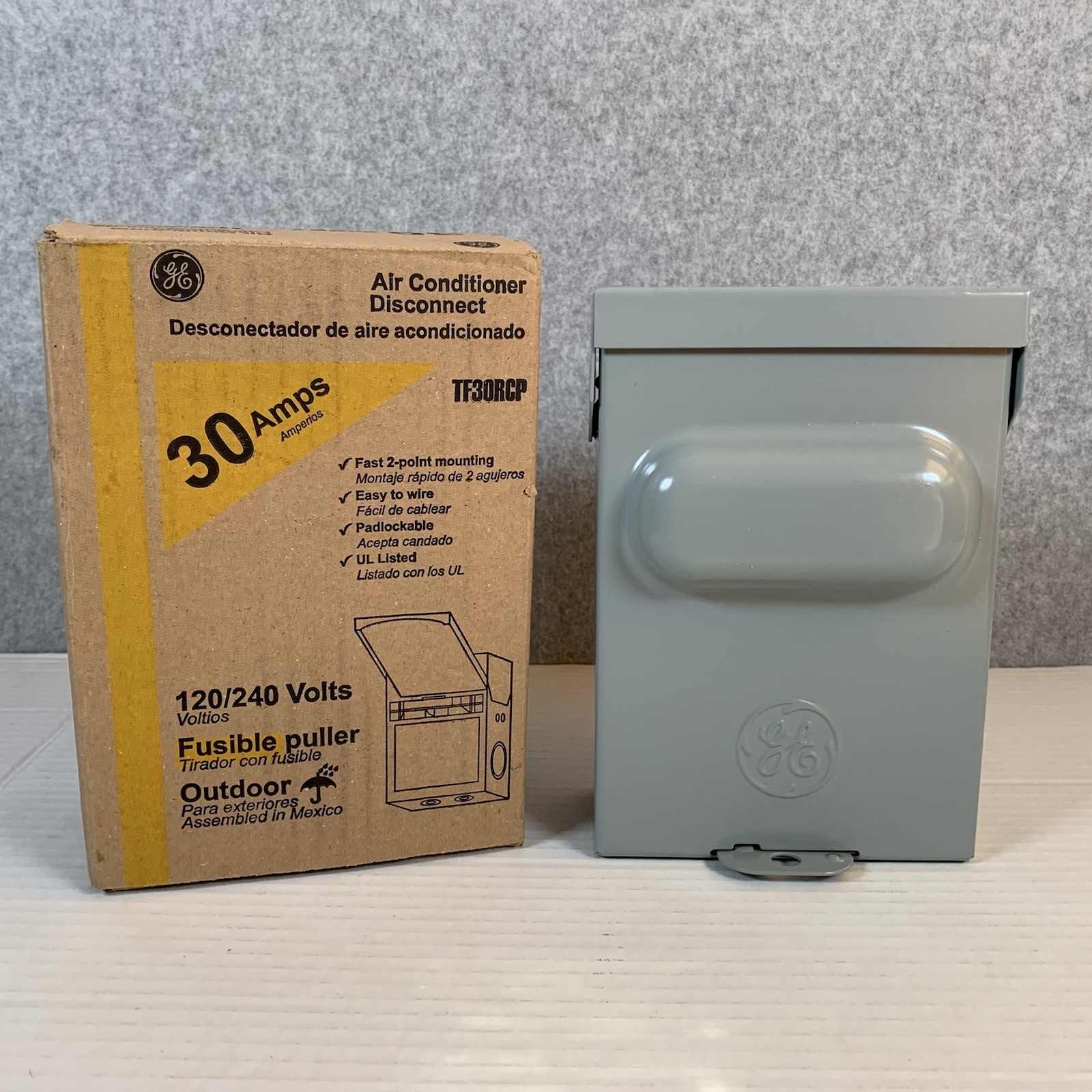 Genuine GE Air Conditioner Disconnect TF30RCP 30 Amps Fusible NEW Boxed