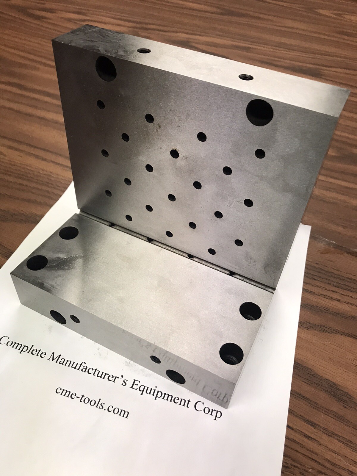 ANGLE PLATE 6x6x4x1-1/4″ Precision Ground w. tapped holes 0.0002″ #PGAP-664-New