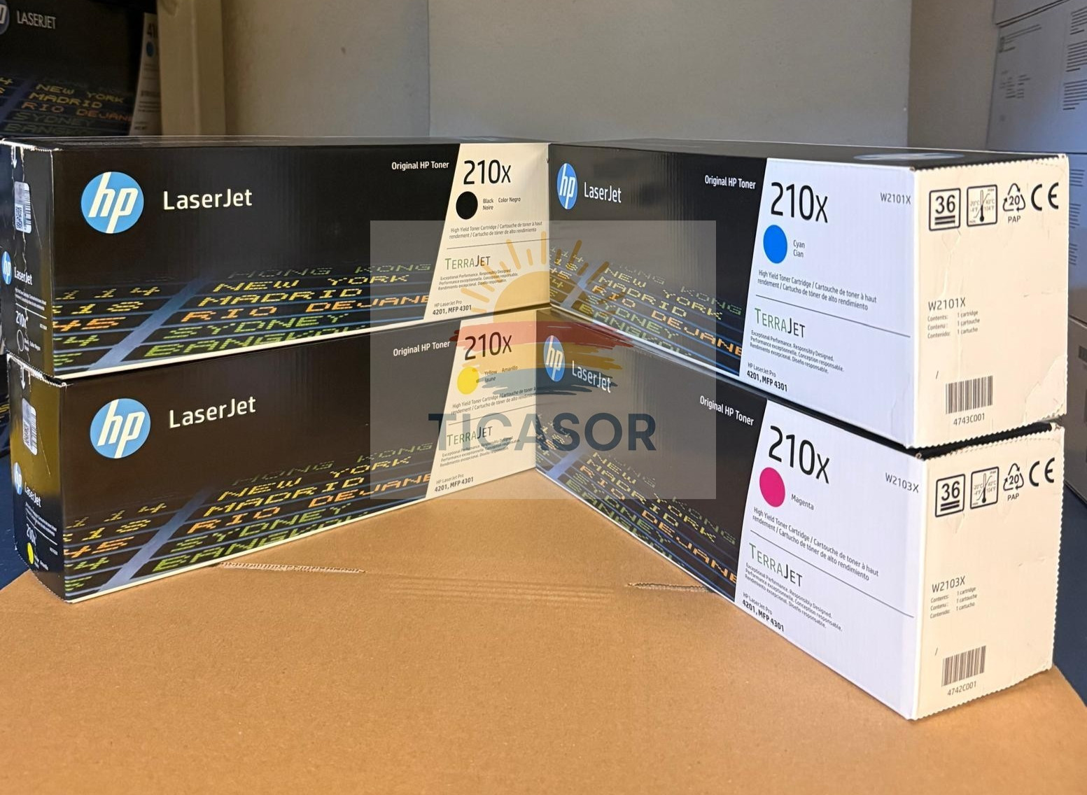 HP 210X High-Yield Toner Cartridge Set-Black, Cyan, Magenta, Yellow ( 4-pack)