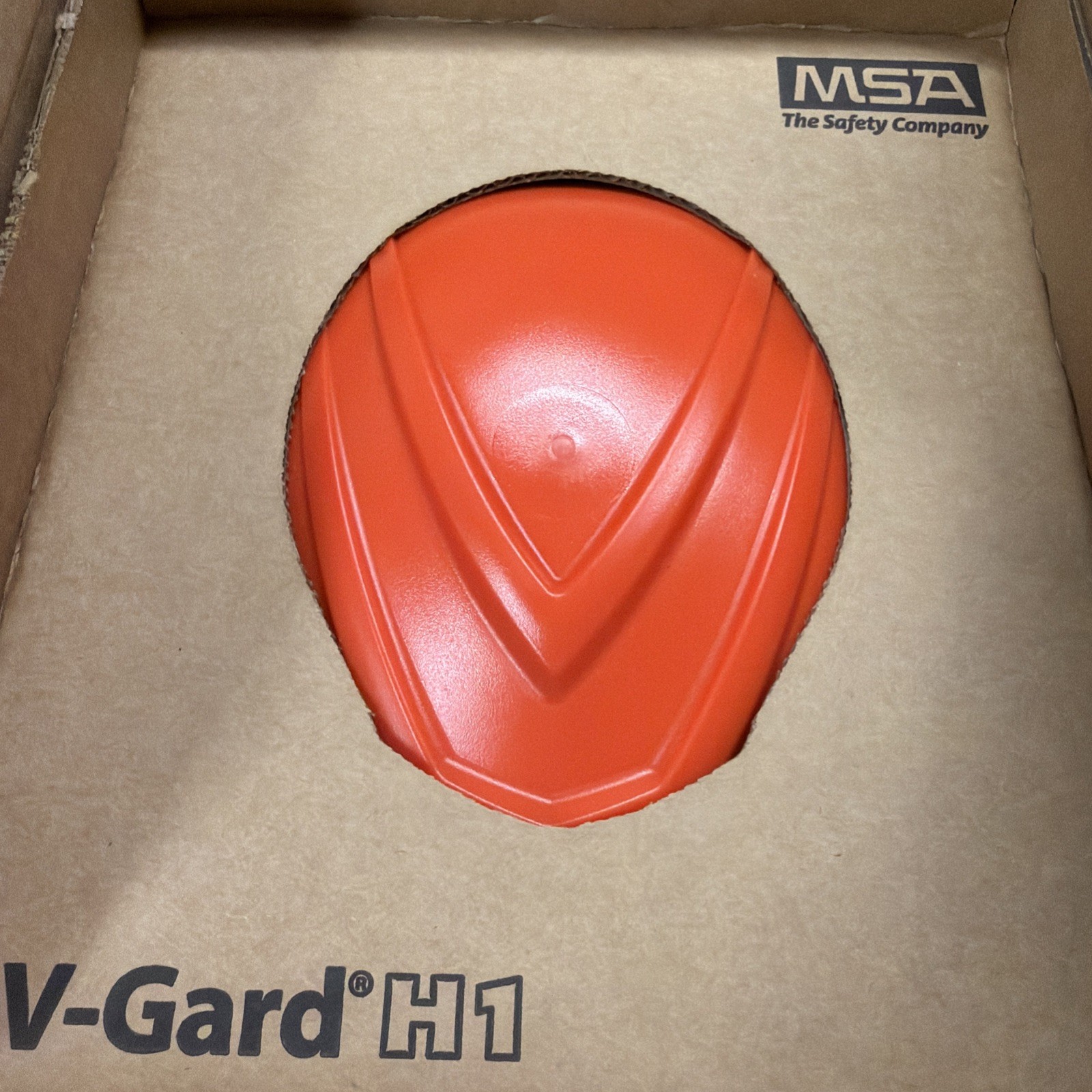 MSA V-Gard H1 Hard Hat Orange 4 Point Ratchet Safety Helmet Open Box NEW