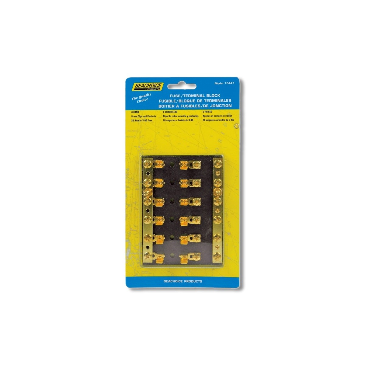 Seachoice Fuse/Terminal Block Brass 13441