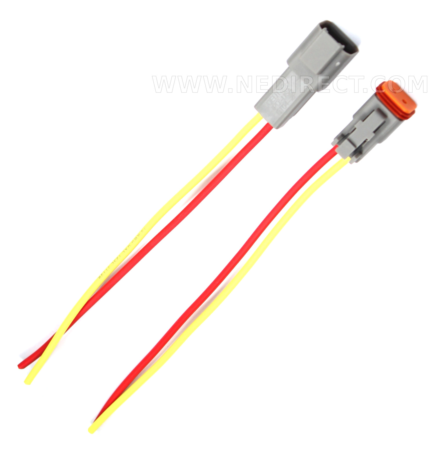 12 AWG Assembled Deutsch 2 Pin waterproof connector 6″ wire kit