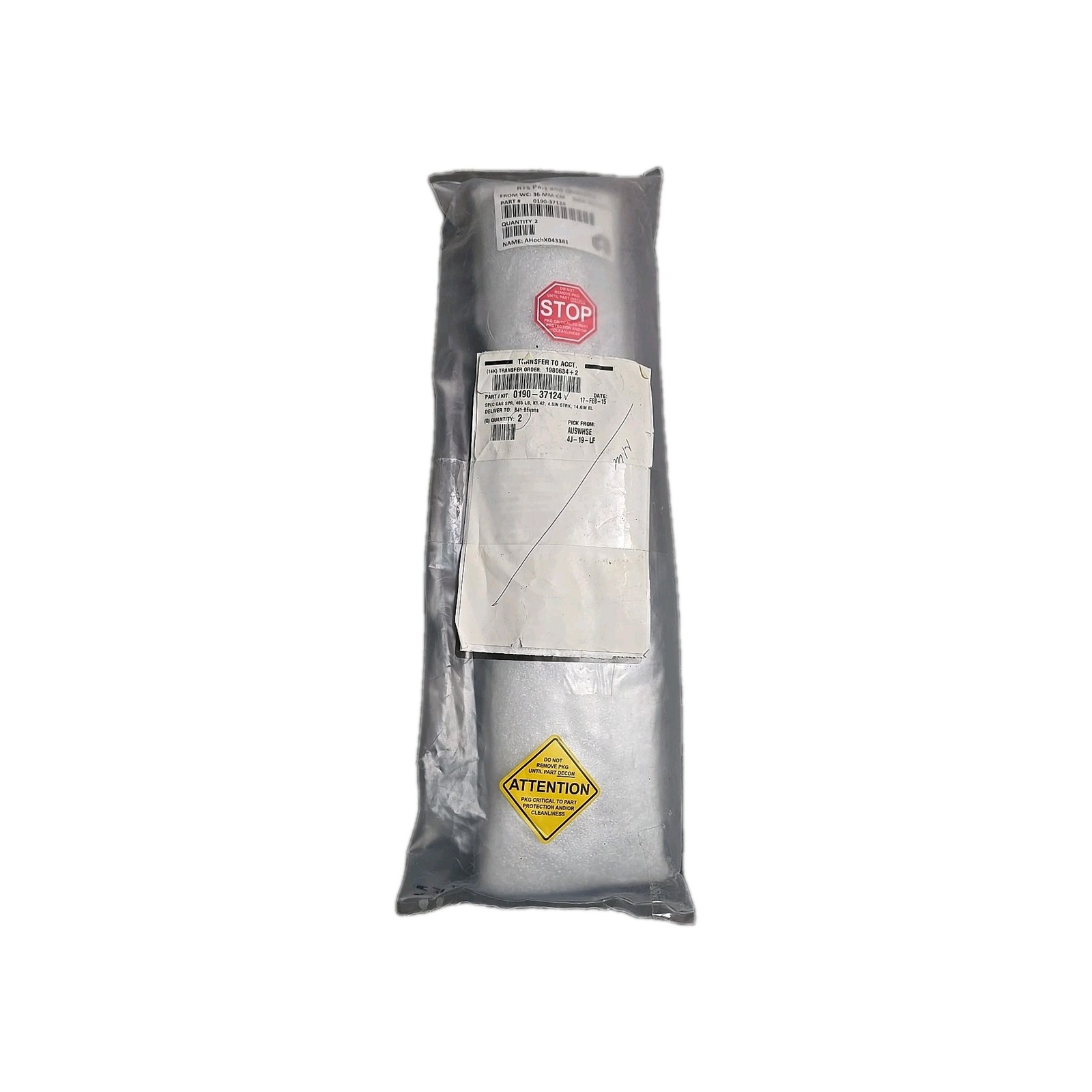 2 Applied Materials AMAT 0190-37124 Spec Gas SPR, 465lb, K1.42, 4.5 Strk, 14.6in