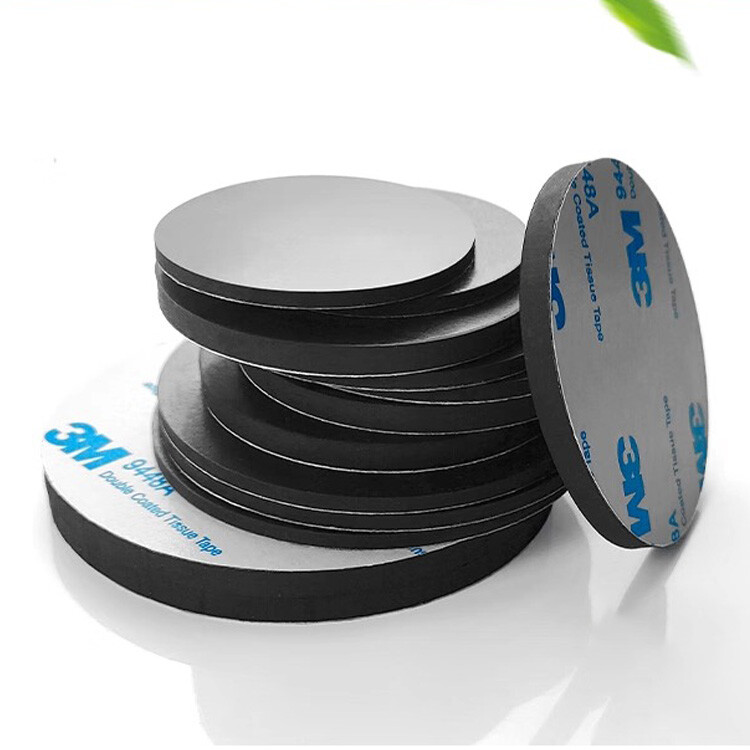 Black Round Self Adhesive Backing Silicone Rubber Non-slip flat Pads Protector
