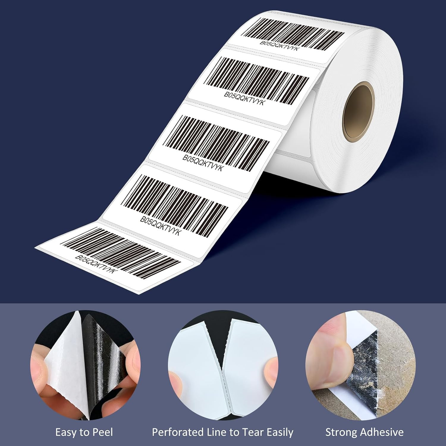 2.25″ X 1.25″ Direct Thermal Labels, Permanent Adhesive Barcode Address
