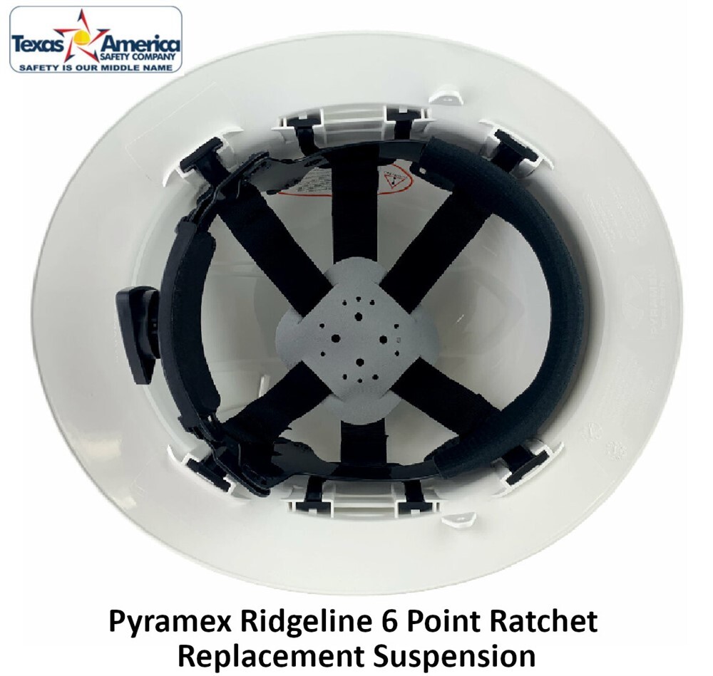Pyramex Ridgeline 6 pt Ratchet Replacement Suspensions for Full Brim