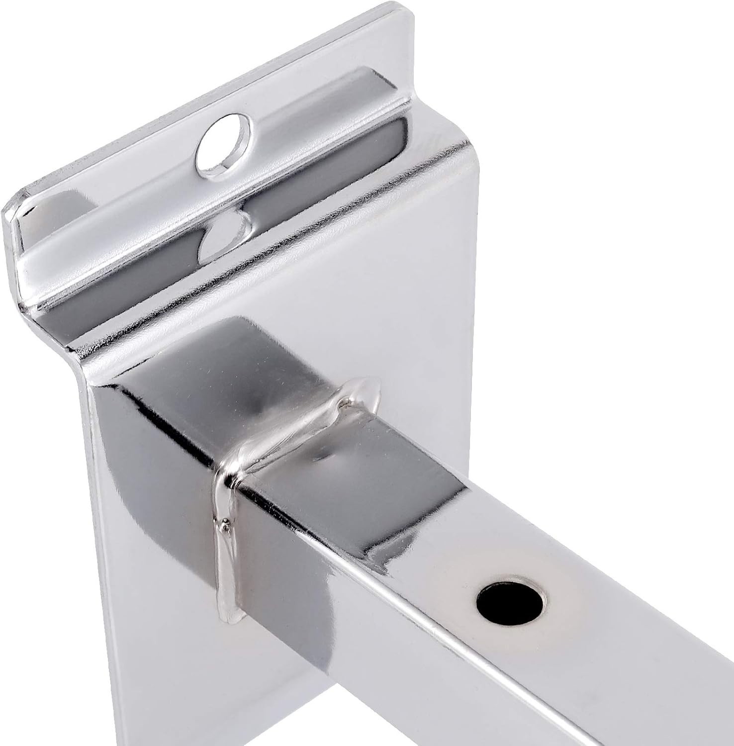 Zeonhak 10 Pc 10 Inch Silver Slatwall Shelf Brackets Heavy Duty Metal