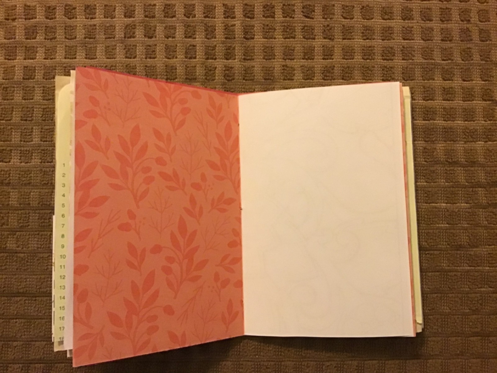 Handmade Naked Junk Journal 6” x 4.5” Mushroom Print Card Stock Cover